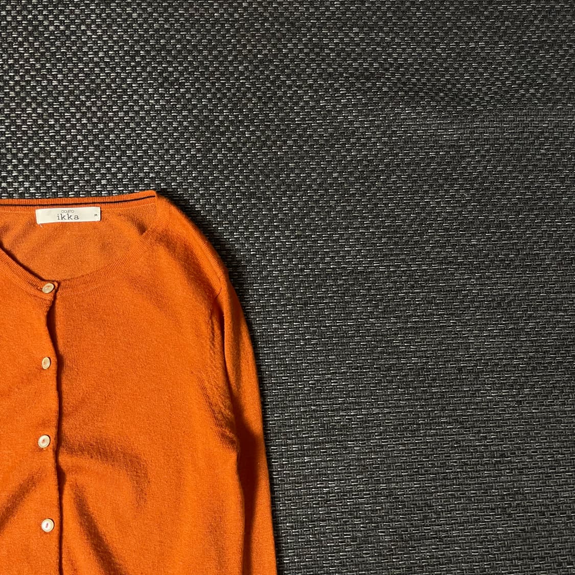 JPN 오렌지 라운드넥 니트 긴팔 가디건 M 상품이미지3