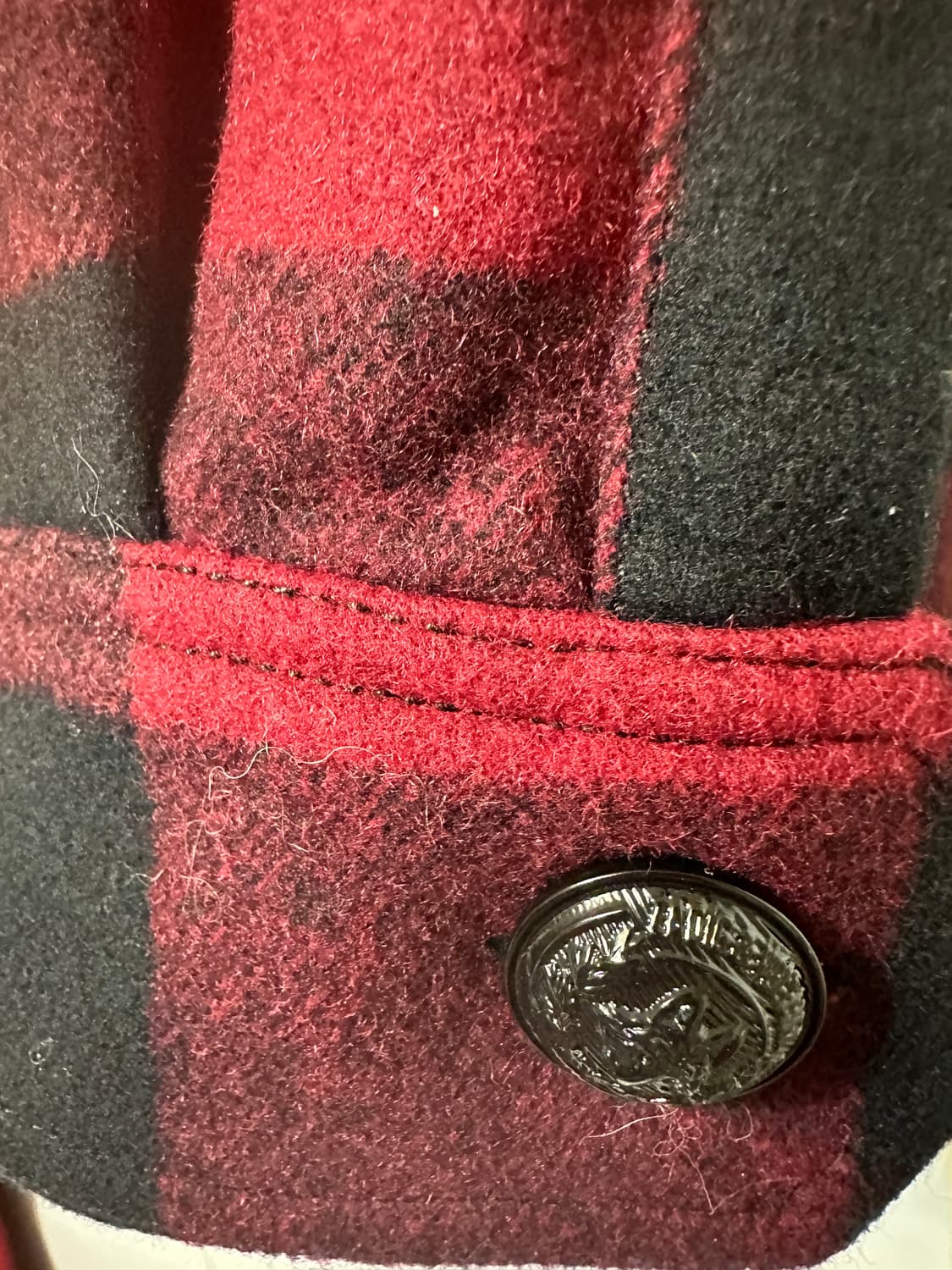 쟈딕앤볼테르 레드 블랙 체크 셔츠 울누빔자켓 상품이미지3