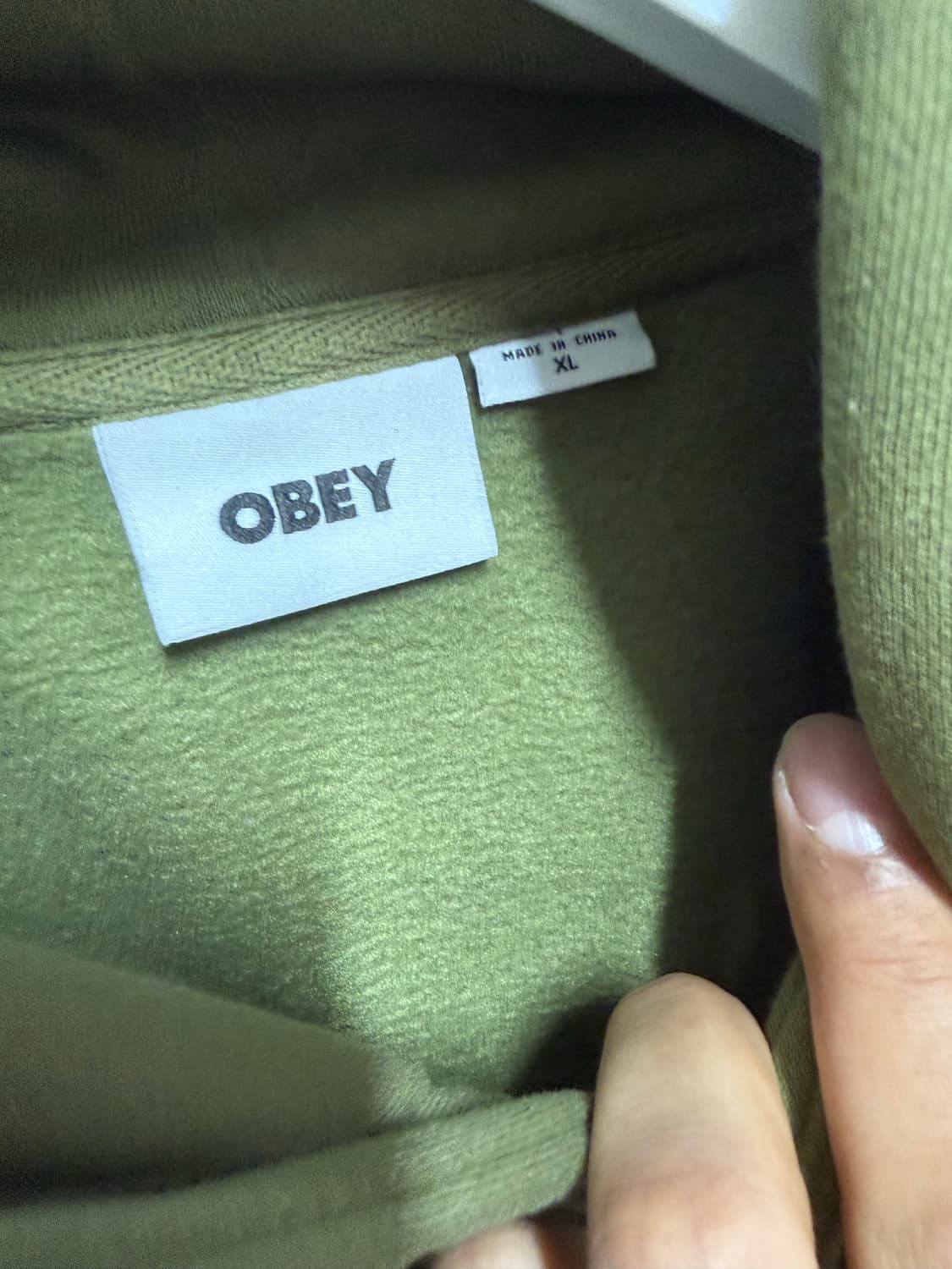 오베이 후드티 올리브 xl 상품이미지2