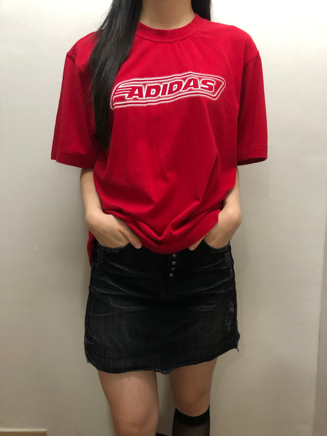 빈티지 아디다스 레드 티셔츠 상품이미지2