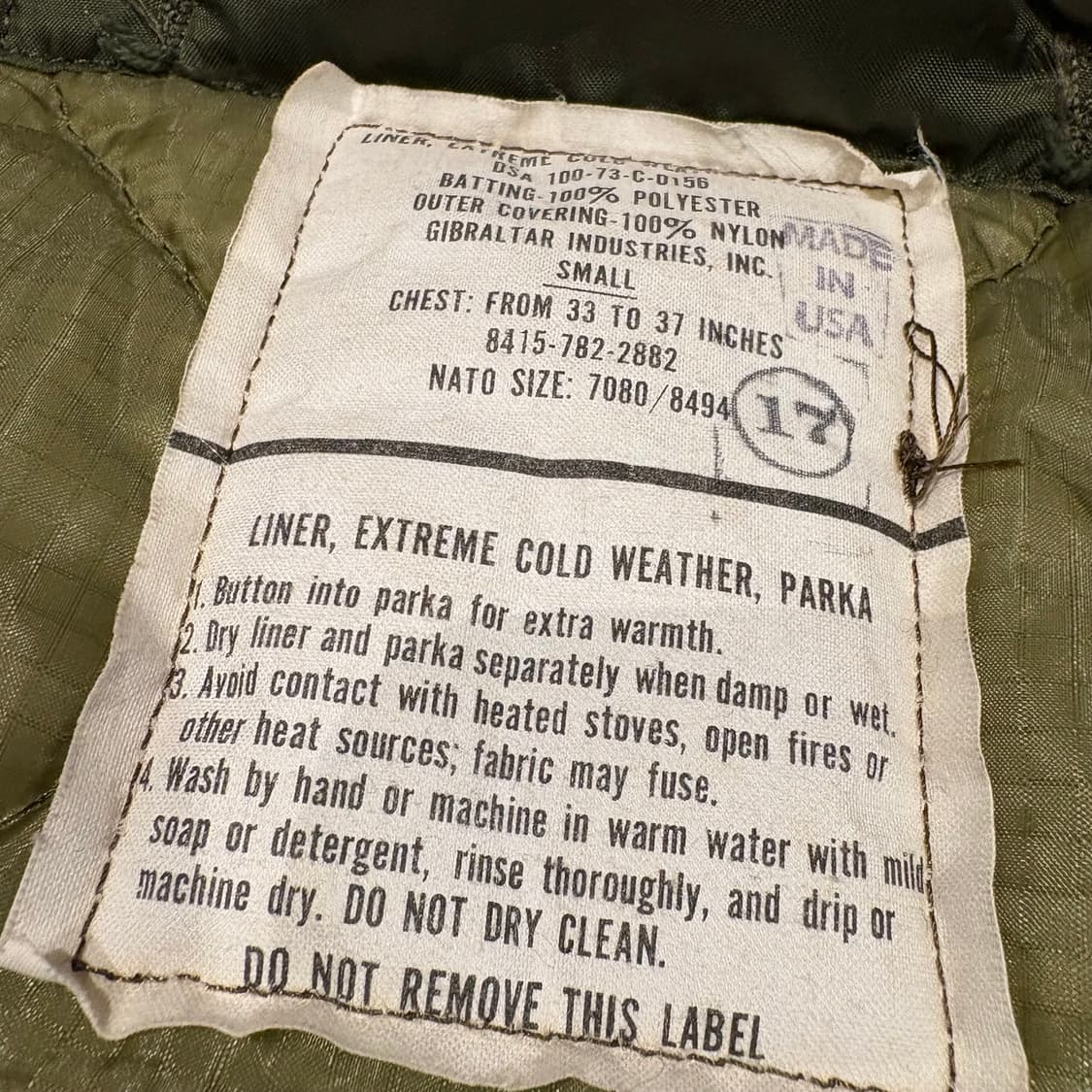 M65 데드스탁 개파카 S(100-105) 상품이미지2