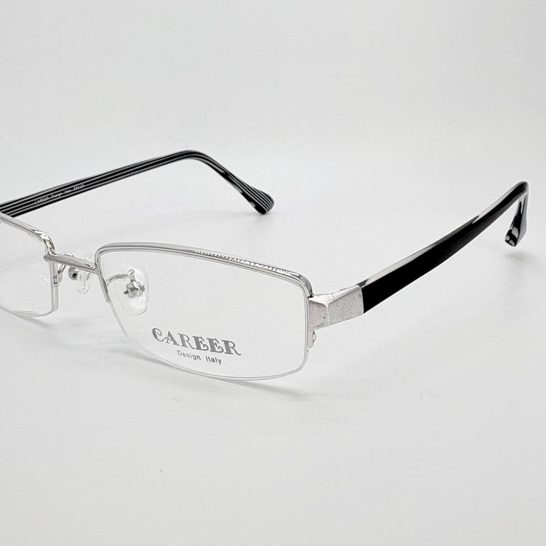 CAREER 실버 라인 반무테 빈티지안경 상품이미지4