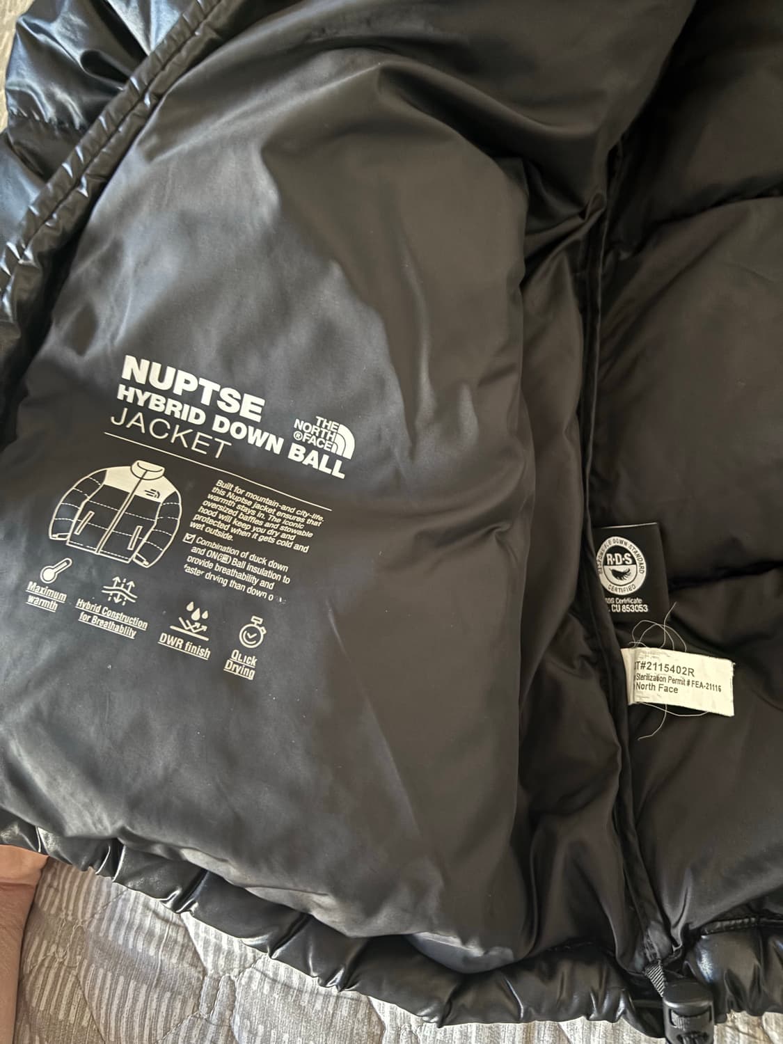 노스페이스 눕시 하이브리드 다운 볼 자켓 블랙 L사이즈 상품이미지7