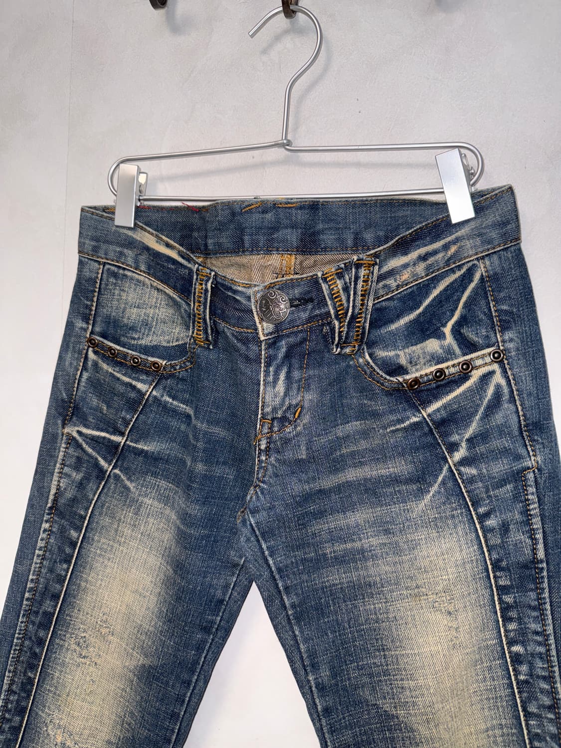 Washing denim lowrise bootscut pants  상품이미지2