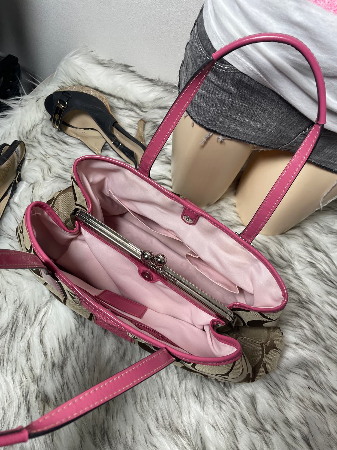 Old Coach 코치 핑크 숄더백 pink bag  상품이미지4
