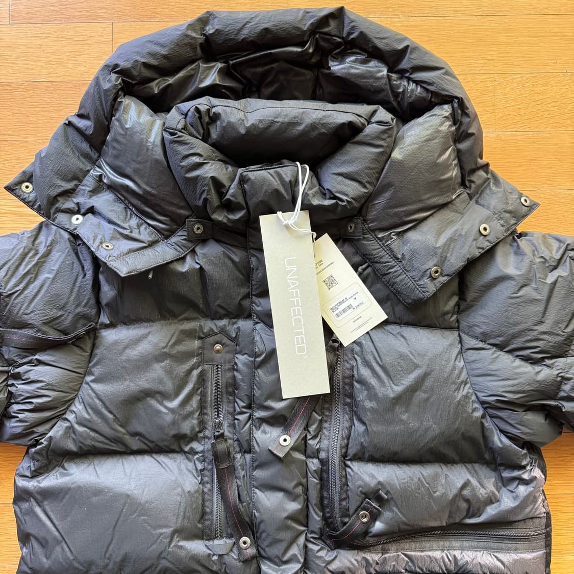 언어펙티드 쉘터 구스다운 패딩 블랙 새제품 M 상품이미지4