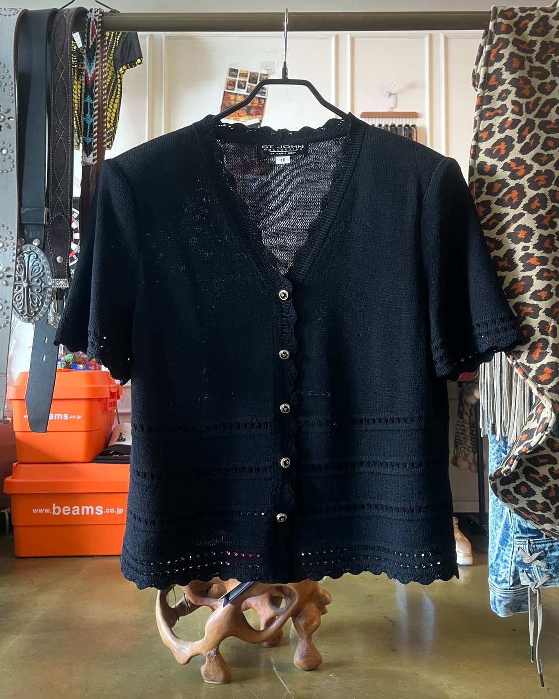 ST. JOHN Summer Lace Black Cardigan  상품이미지2