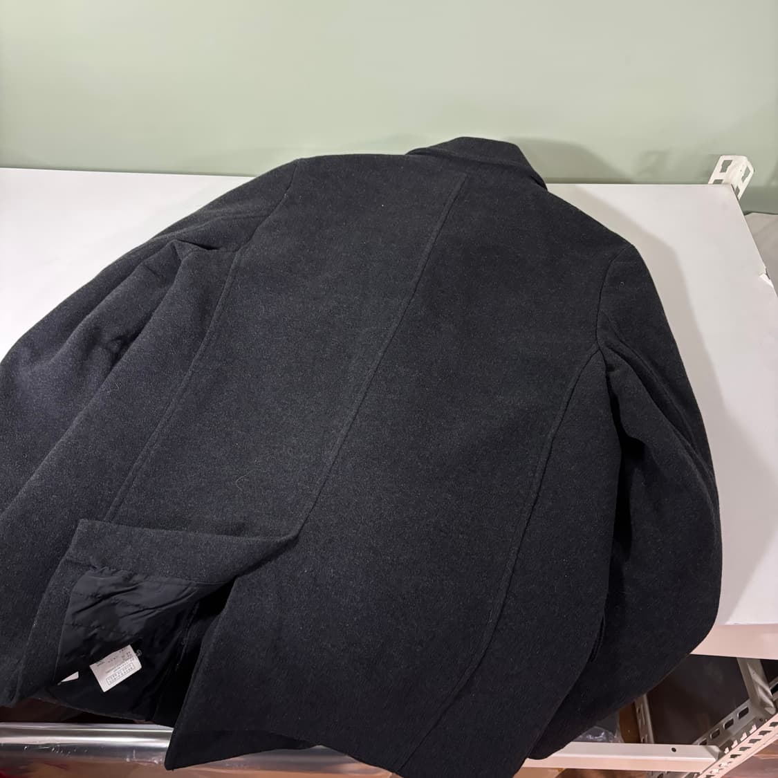 95 M 켈빈클라인진스 CK 챠콜 캐시미어혼방 울 더블피코트 상품이미지3
