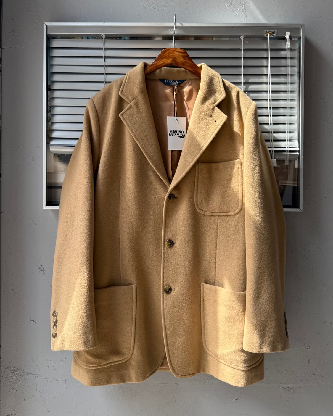 Polo Ralph Lauren 80-90s 베이지 캐시미어 블레이저 상품이미지1