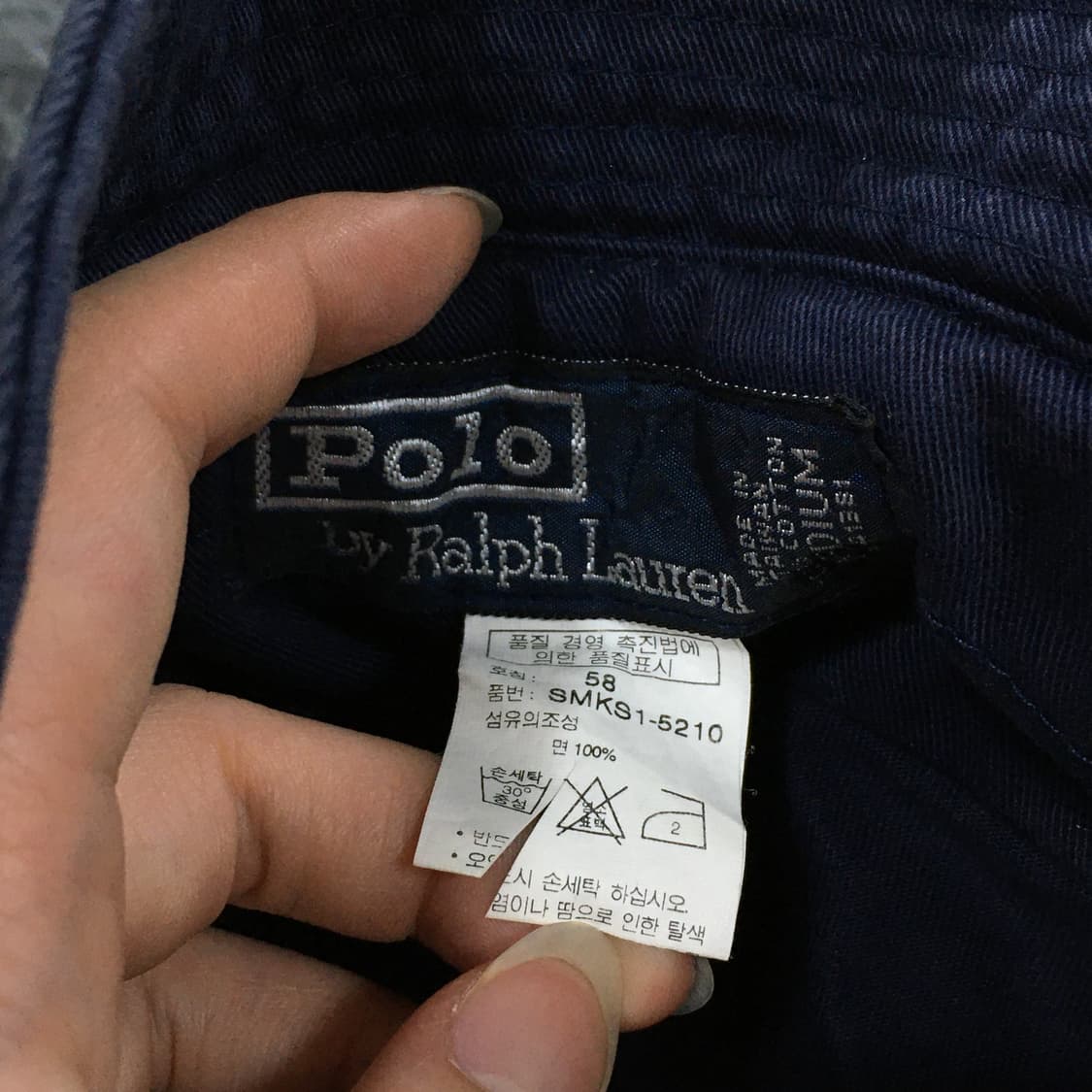 투티/A0 polo 랄프로렌 벙거지 버킷햇 네이비 스몰 로고 상품이미지4