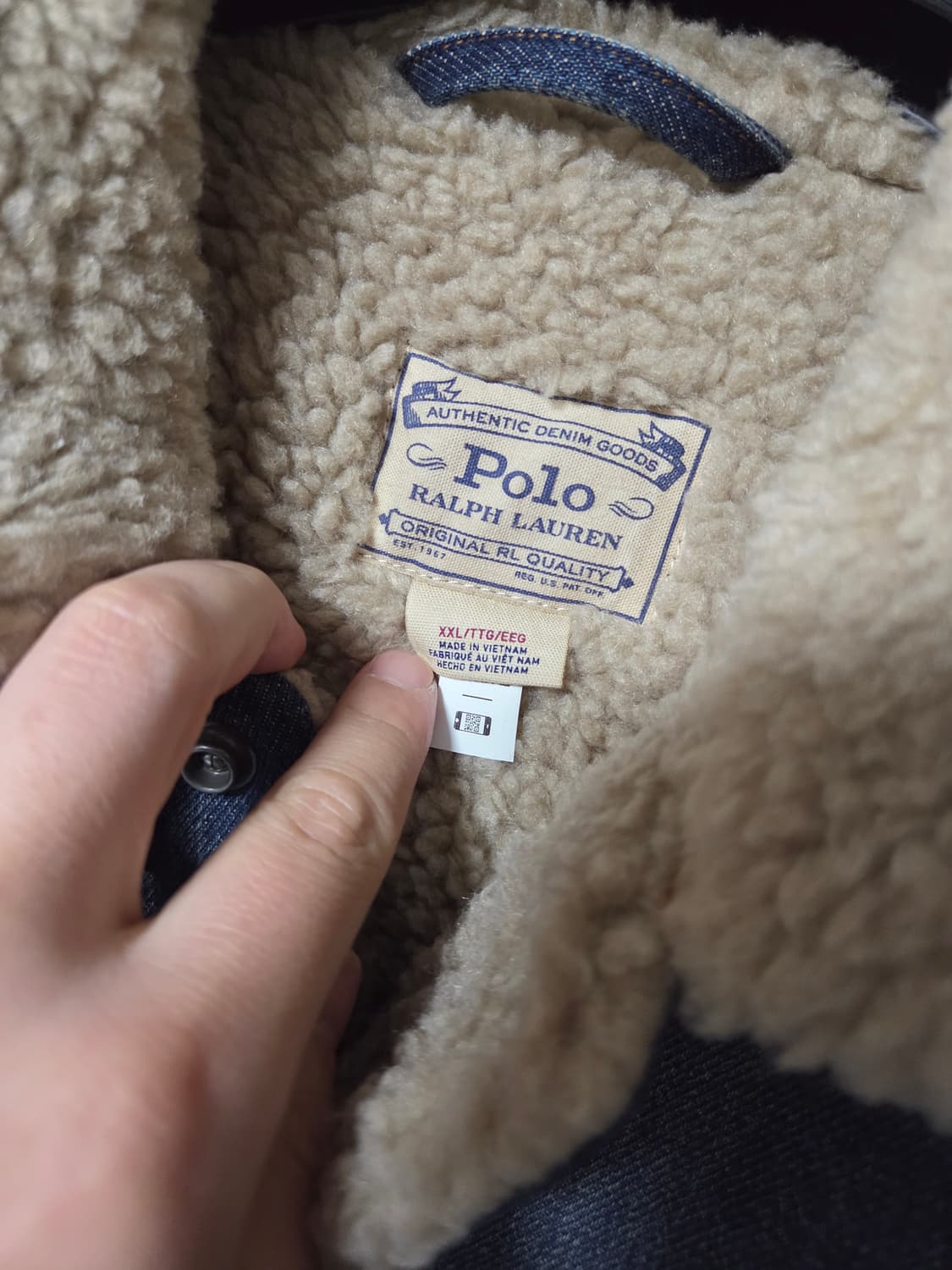 폴로 랄프로렌 성조기 데님 플리스 트러커 자켓 상품이미지4