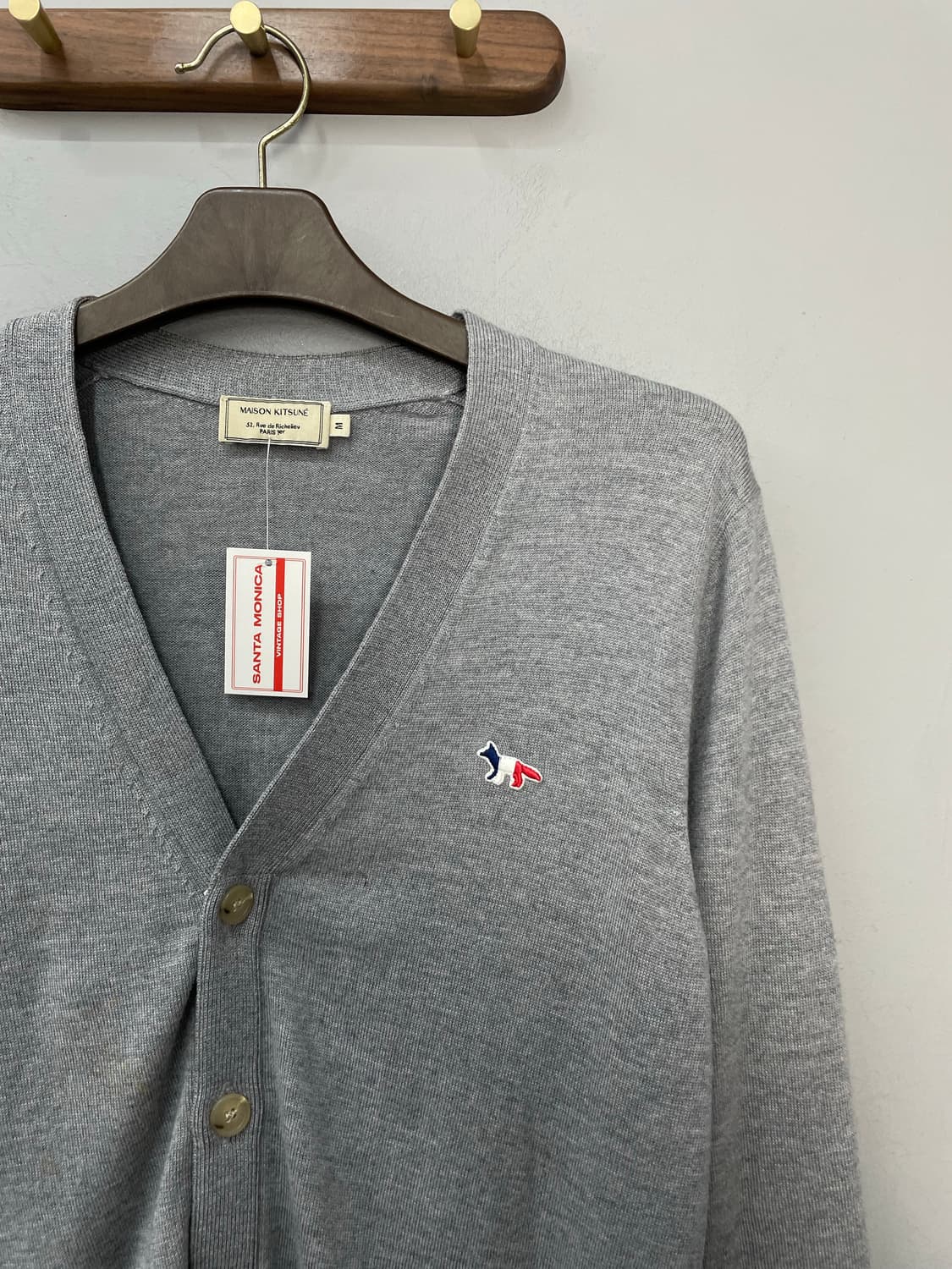 메종키츠네 폭스패치 그레이 가디건 H1993 상품이미지3