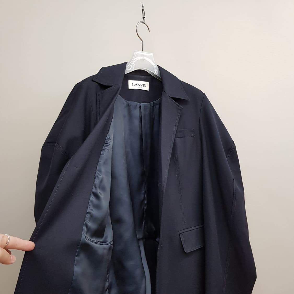 랑방파리 울 블렌드 테일러드 자켓 M사이즈 상품이미지4