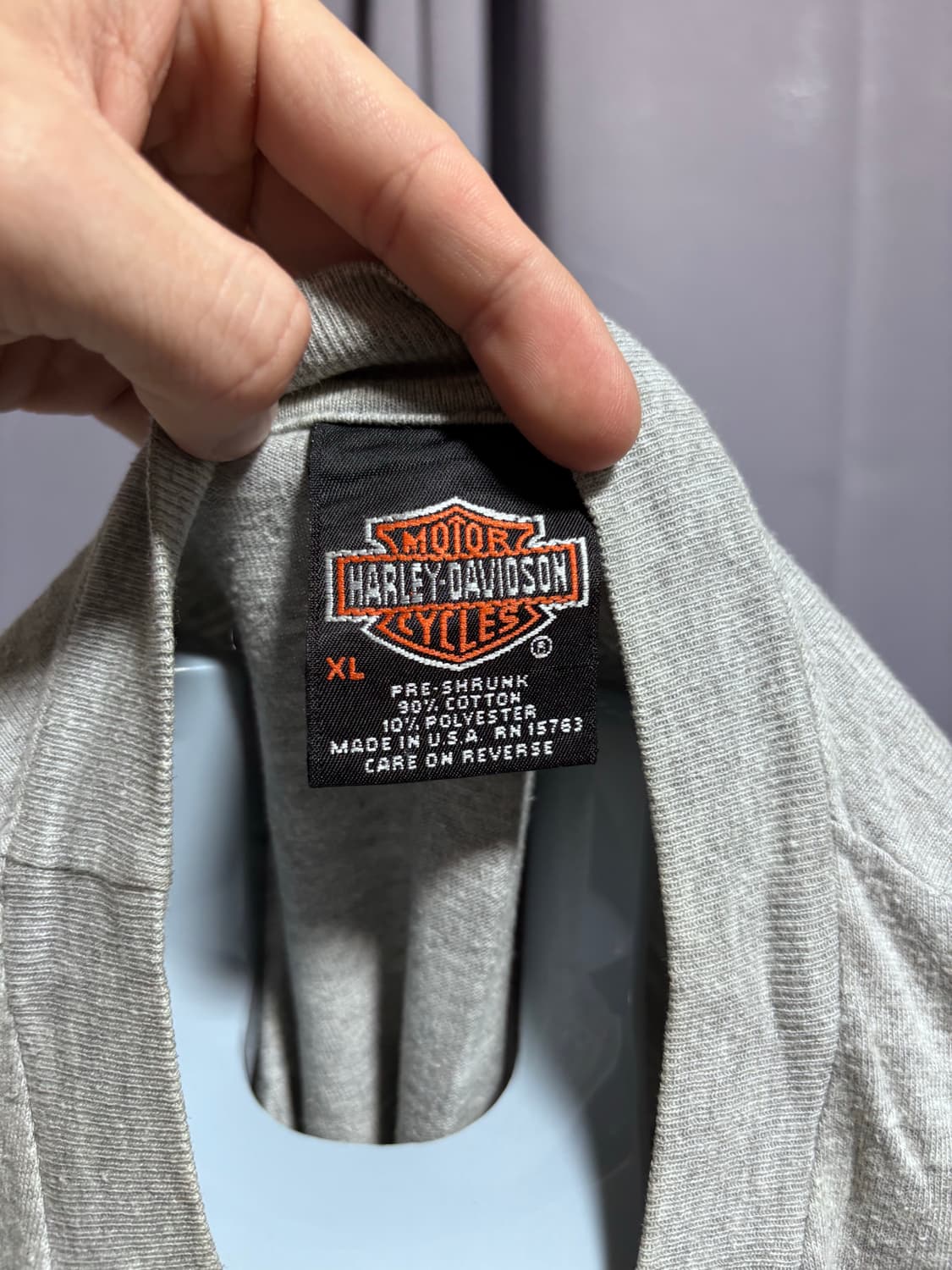 [XL]90s 할리데이비슨 블루 플레임 롱슬리브 상품이미지4