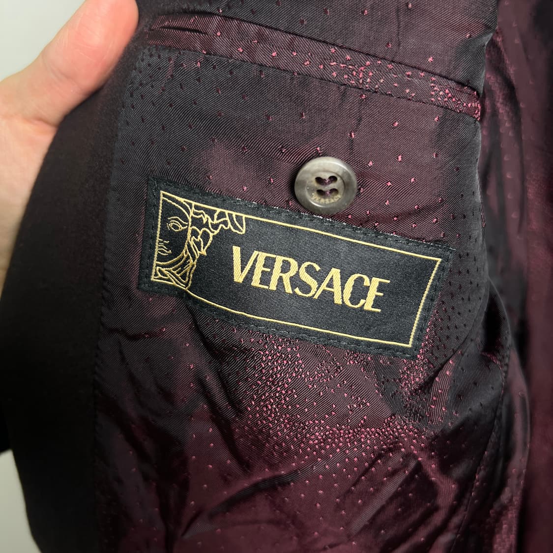 베르사체 브라운 울 싱글 블레이저 46 상품이미지3