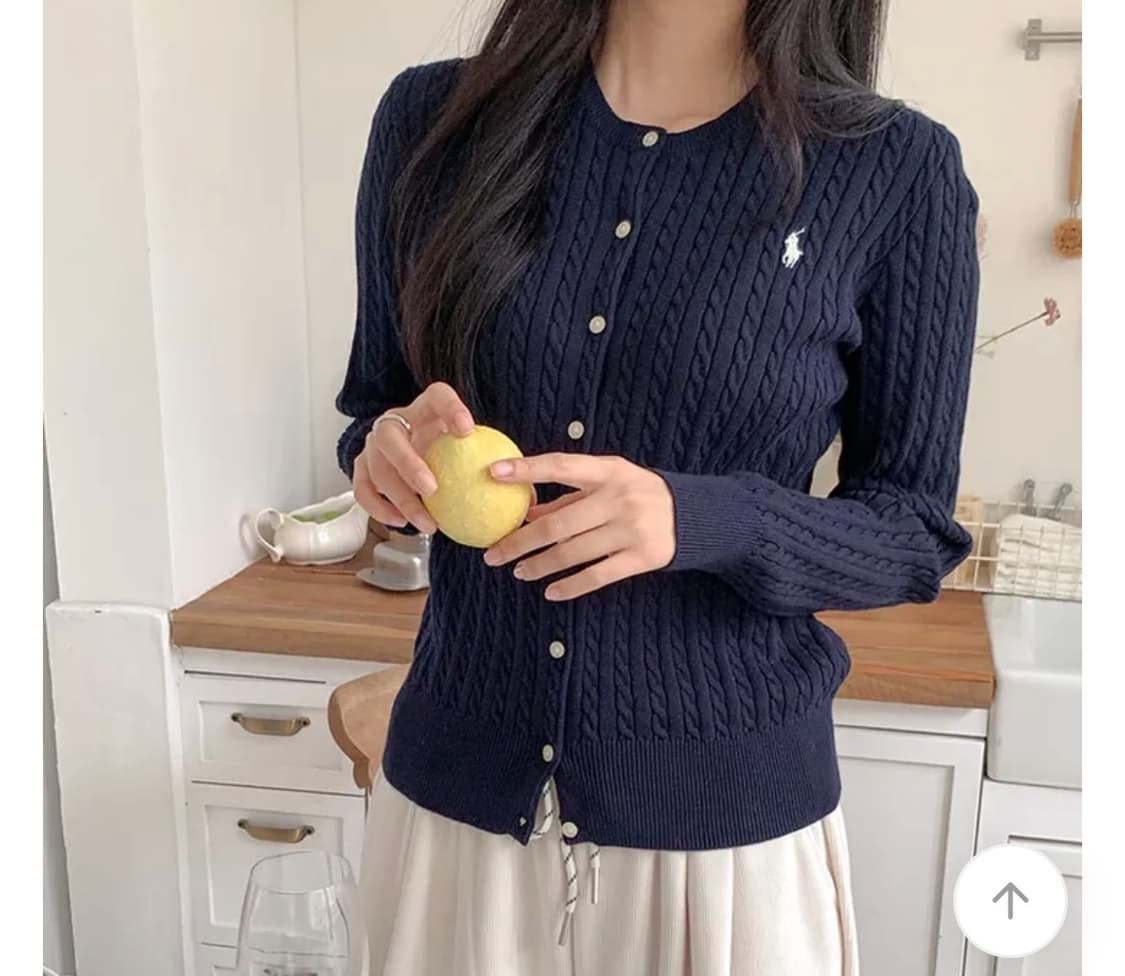 폴로 니트 가디건 - NAVY 상품이미지1