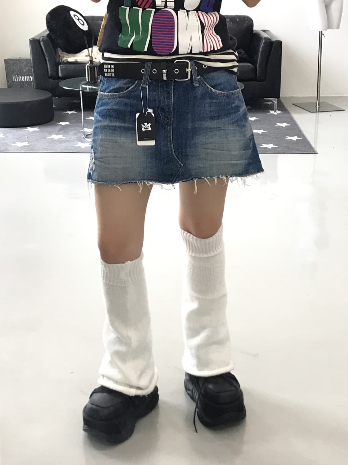  Jpn kitsch denim mini skirts 상품이미지2