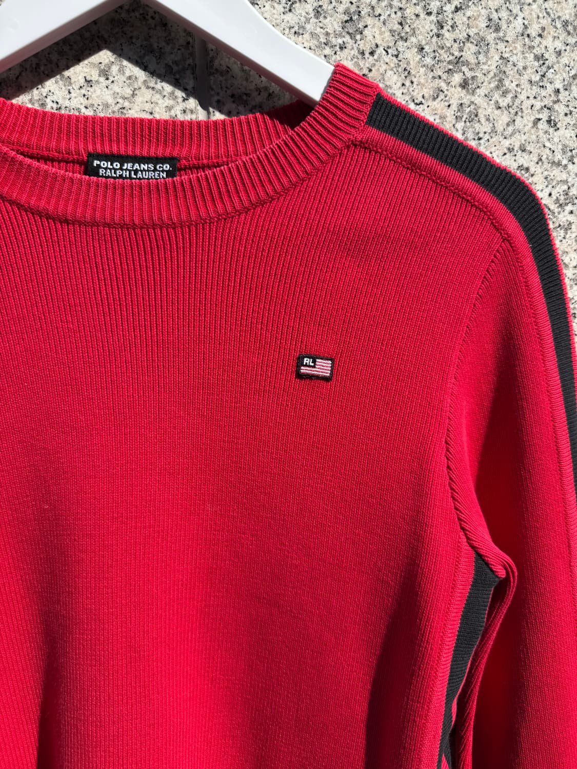 90s Polo Jeans RL 랄프로렌 레드 니트 상품이미지2