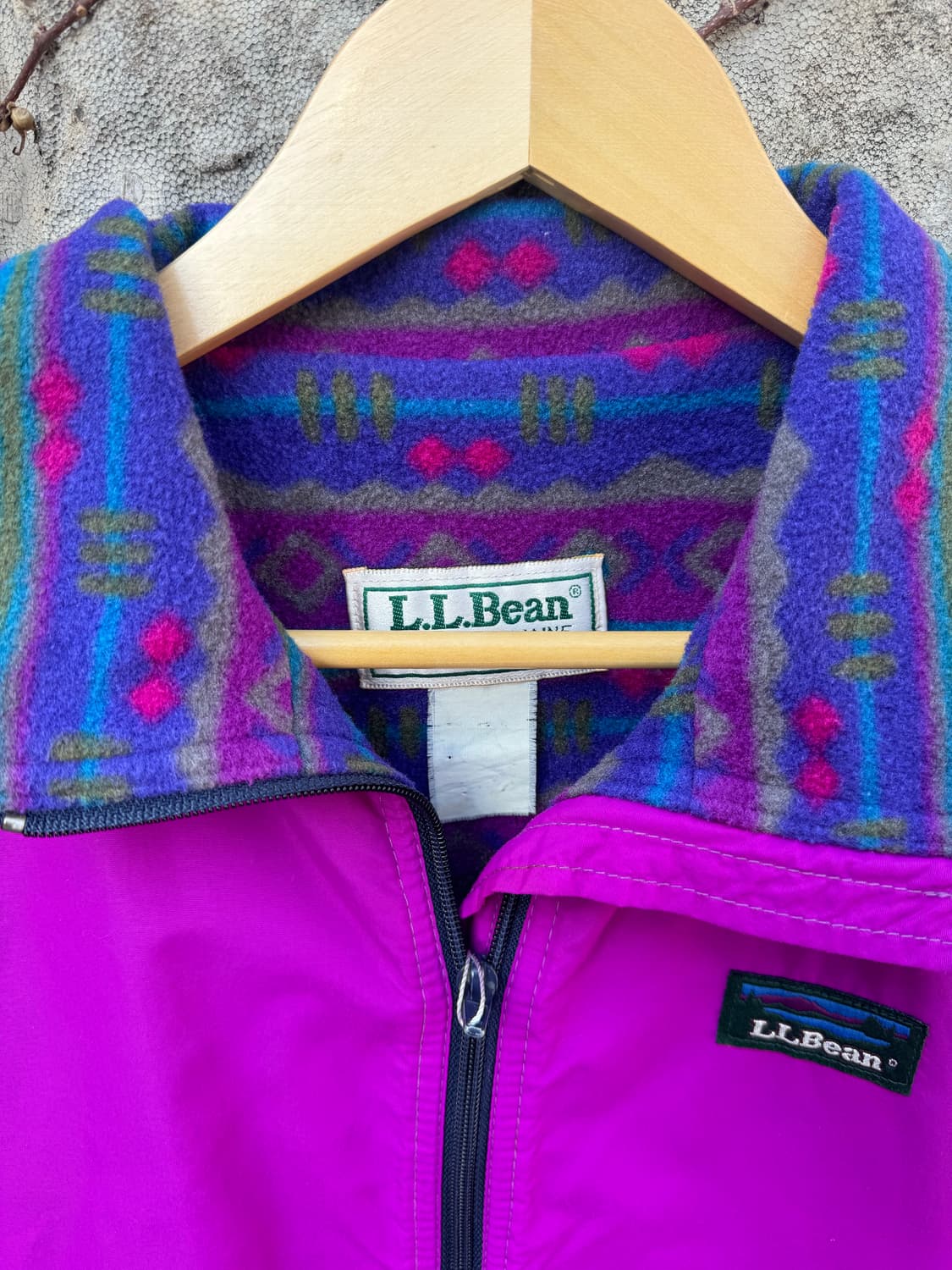 90s 엘엘빈 빈티지 아즈텍 플리스 안감 쓰리시즌 웜업 자켓 후리스 상품이미지5