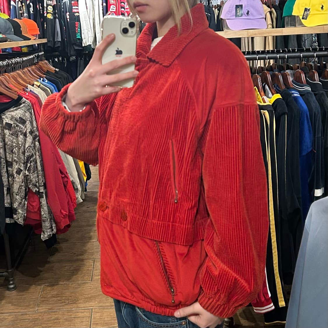 [HI] VTG 코듀로이 자켓 레드 상품이미지4