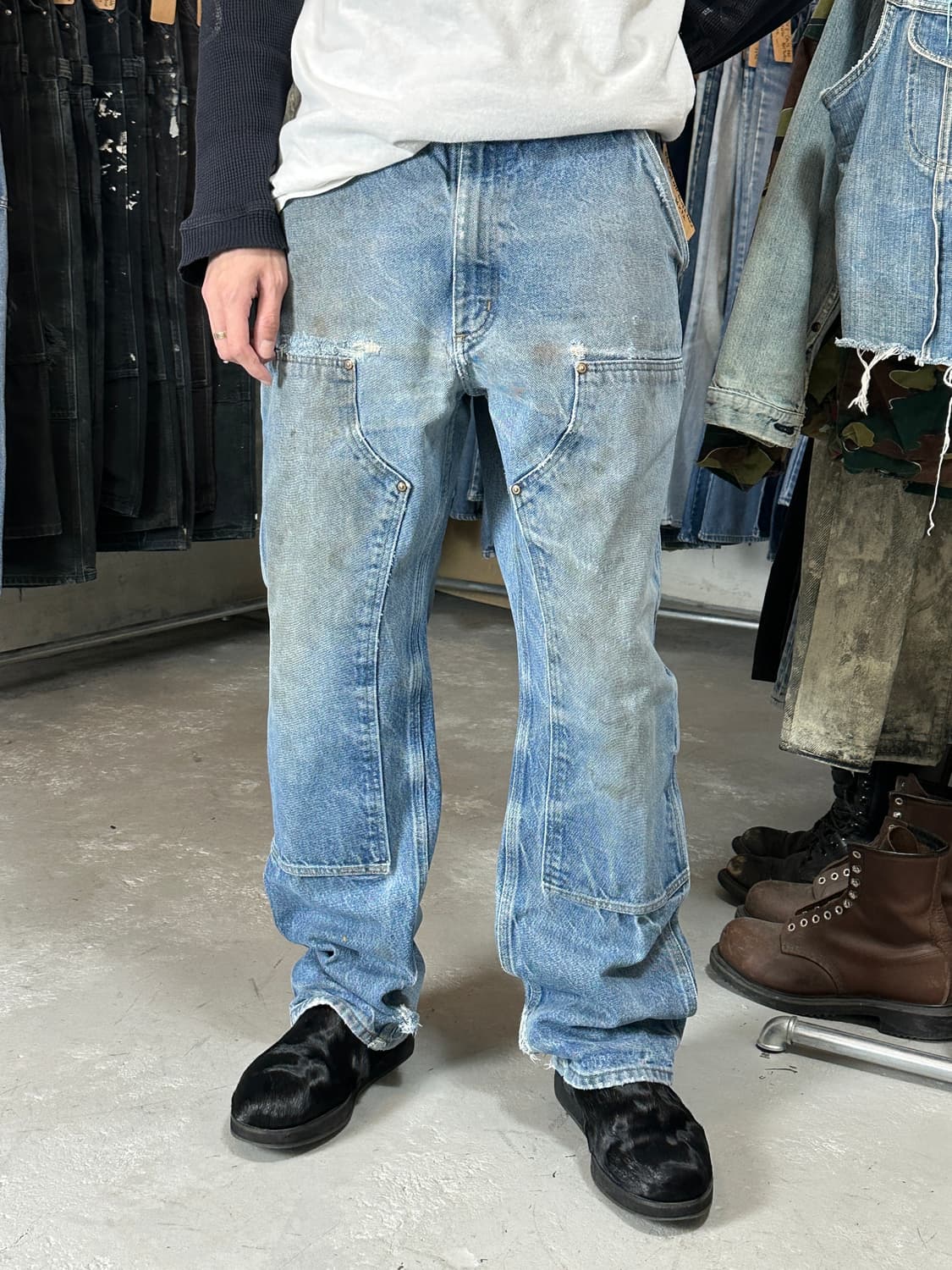 OG 칼하트 데님 더블니 칼하트 B73 썩블니 상품이미지2