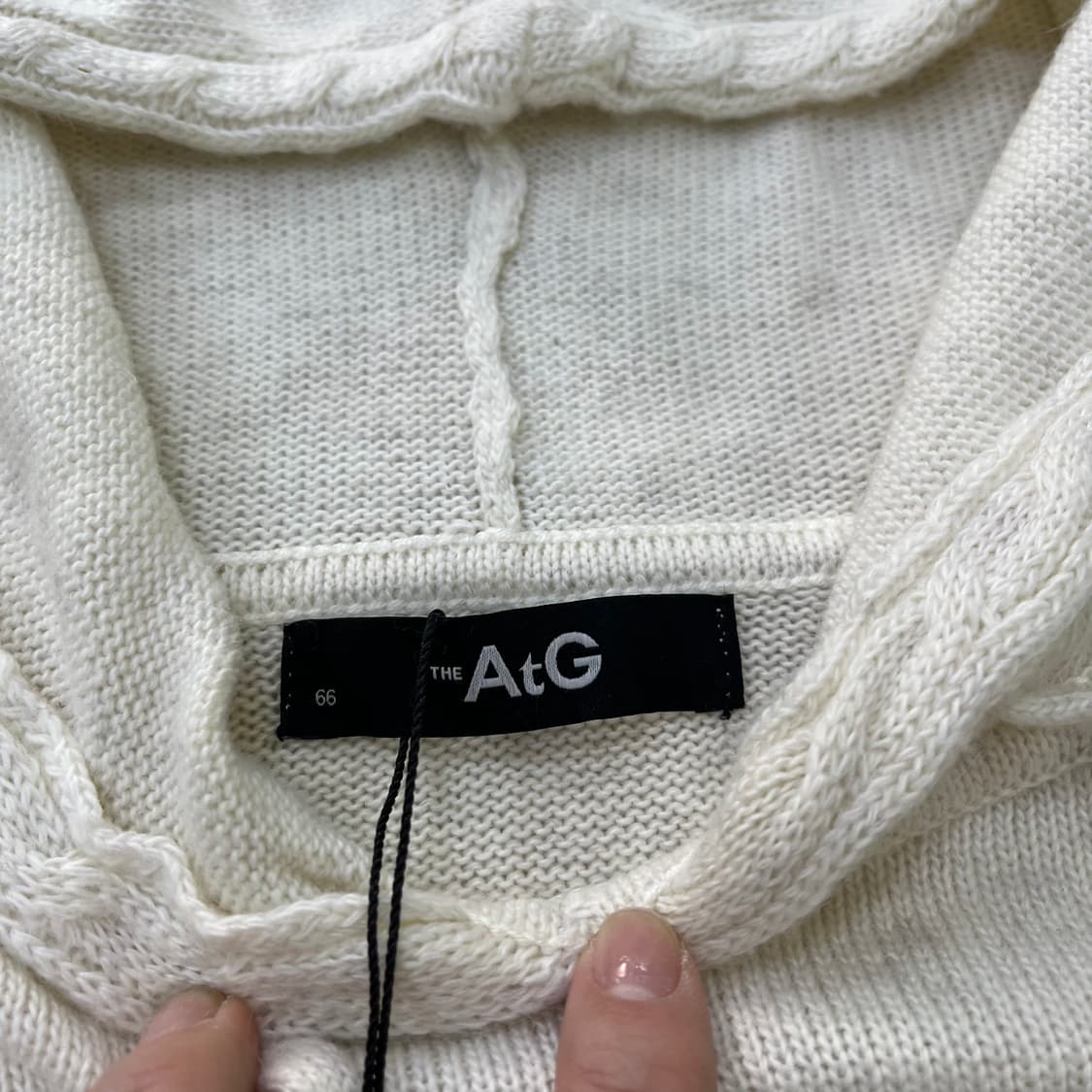 66 새상품 더엣지 여성 후드 니트 0401M 상품이미지2