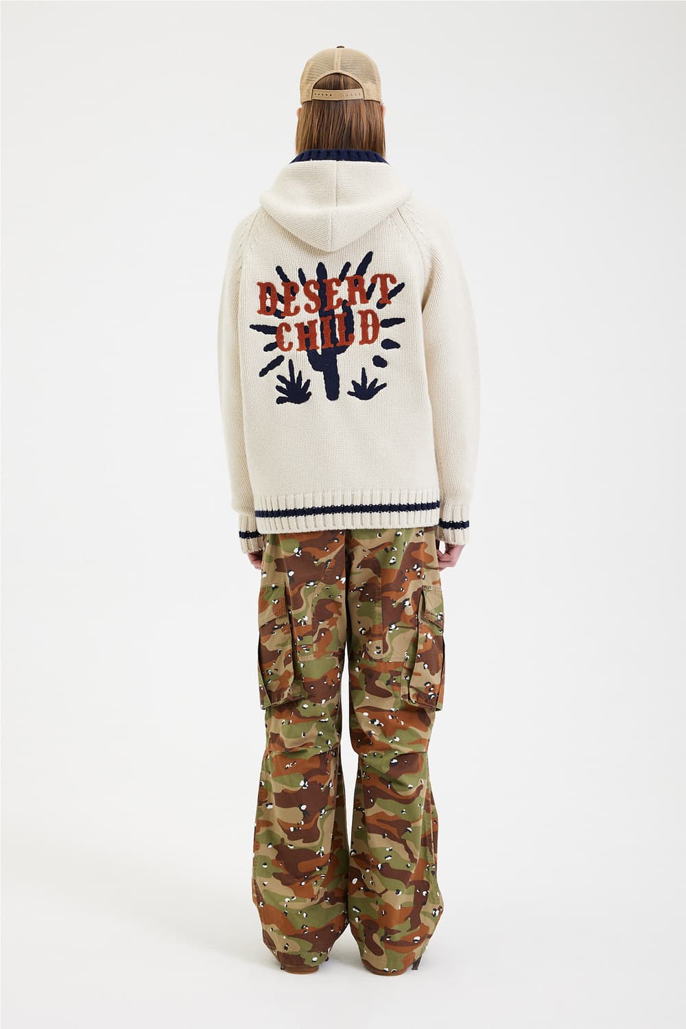 애프터프레이 코위찬 집업 니트 후디 아이보리 S size 상품이미지3