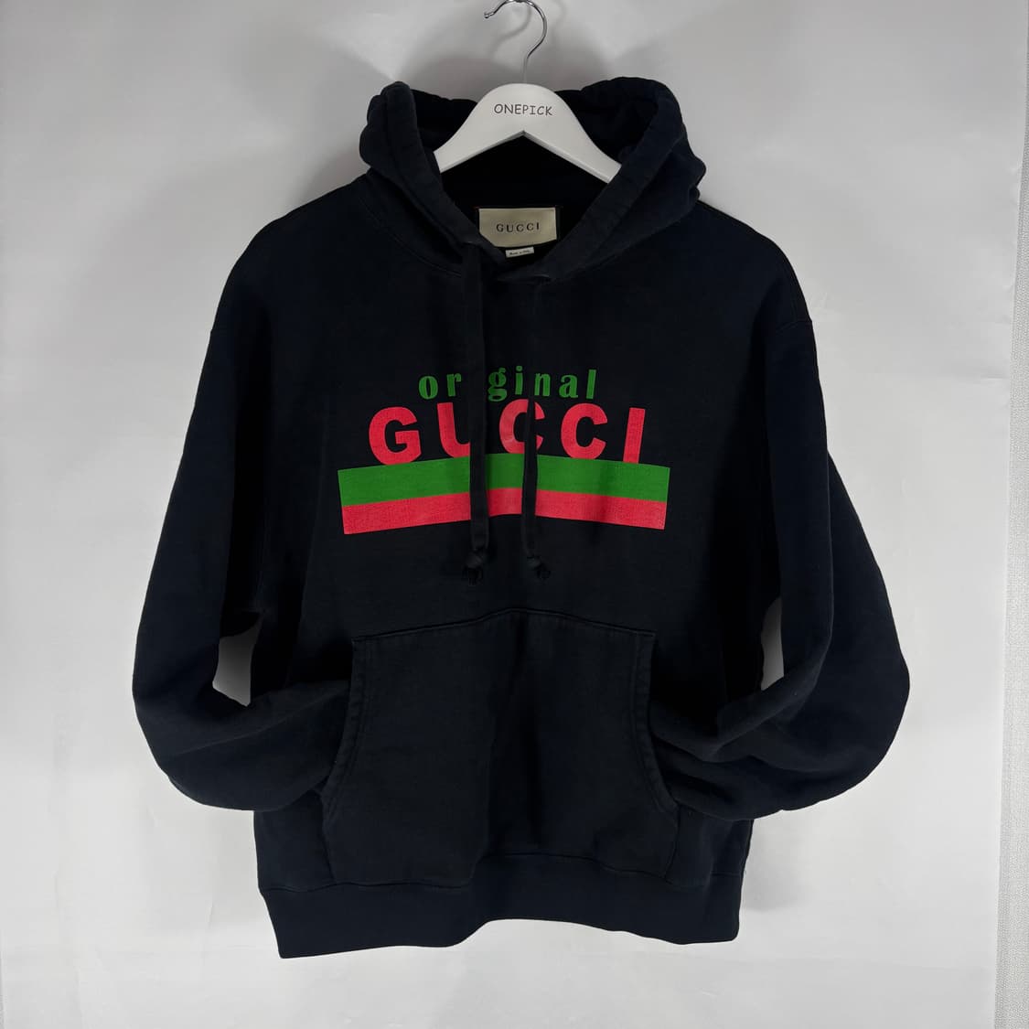 (SS급,정품)23SS구찌 오리지널 후드티 블랙 상품이미지3
