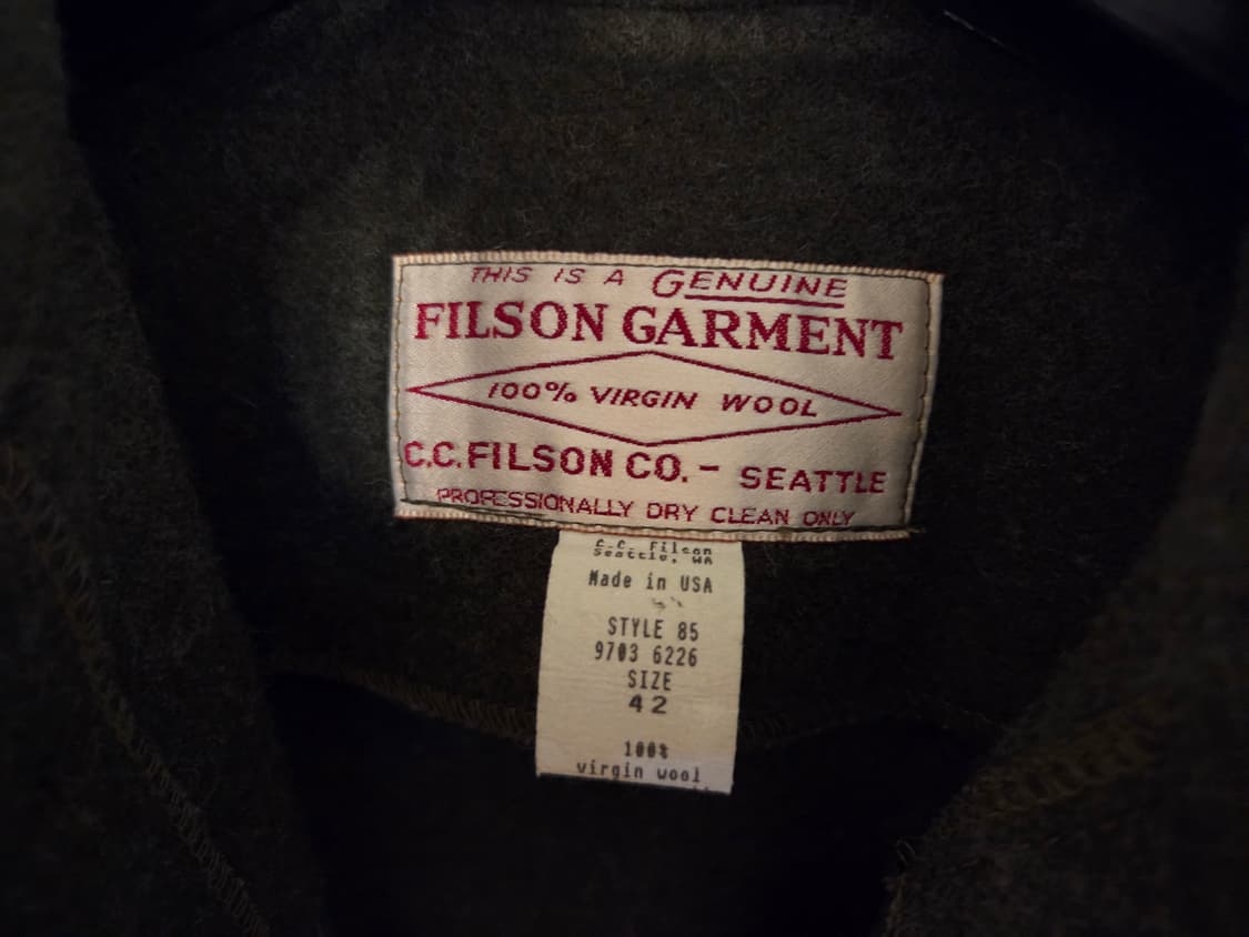 필슨 울 크루저 자켓 오터그린 42사이즈 / 110 상품이미지2