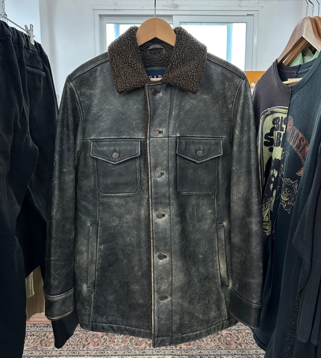 OLD GAP 레더자켓 S 상품이미지1