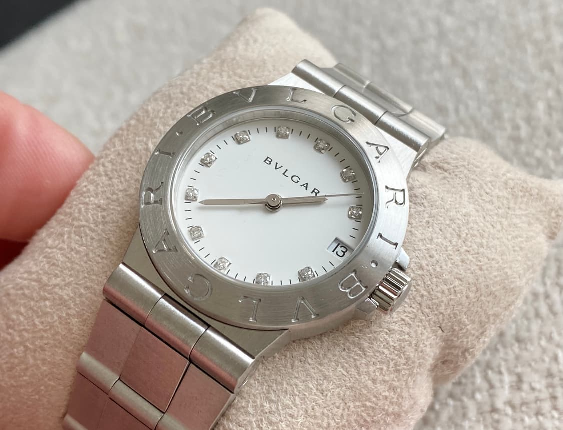 불가리 디아고노 LCV29 여성용 중형 29mm 11p 다이아 쿼츠 상품이미지6