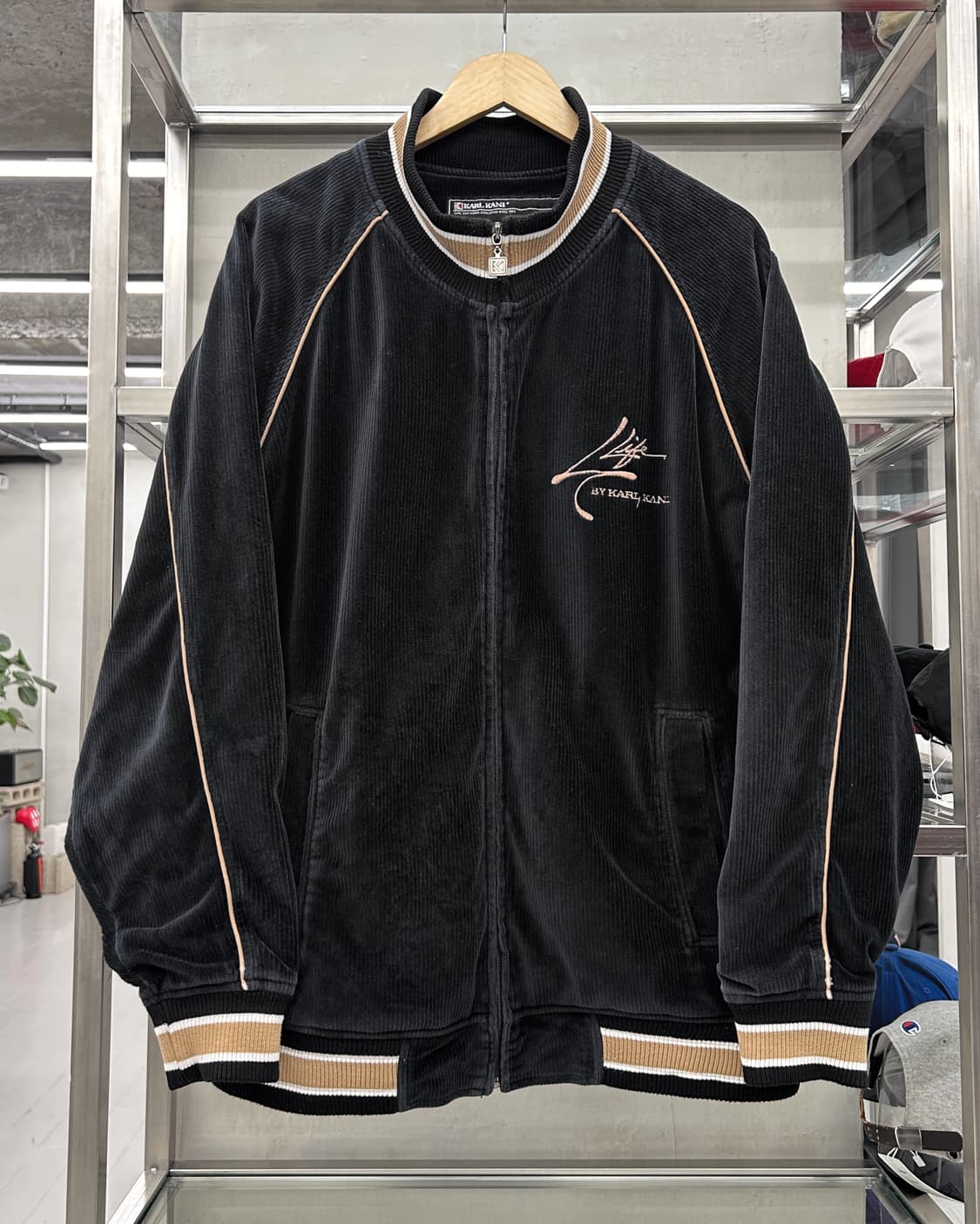 칼 카니 00s 코듀로이 트랙탑 집업 블랙 상품이미지1