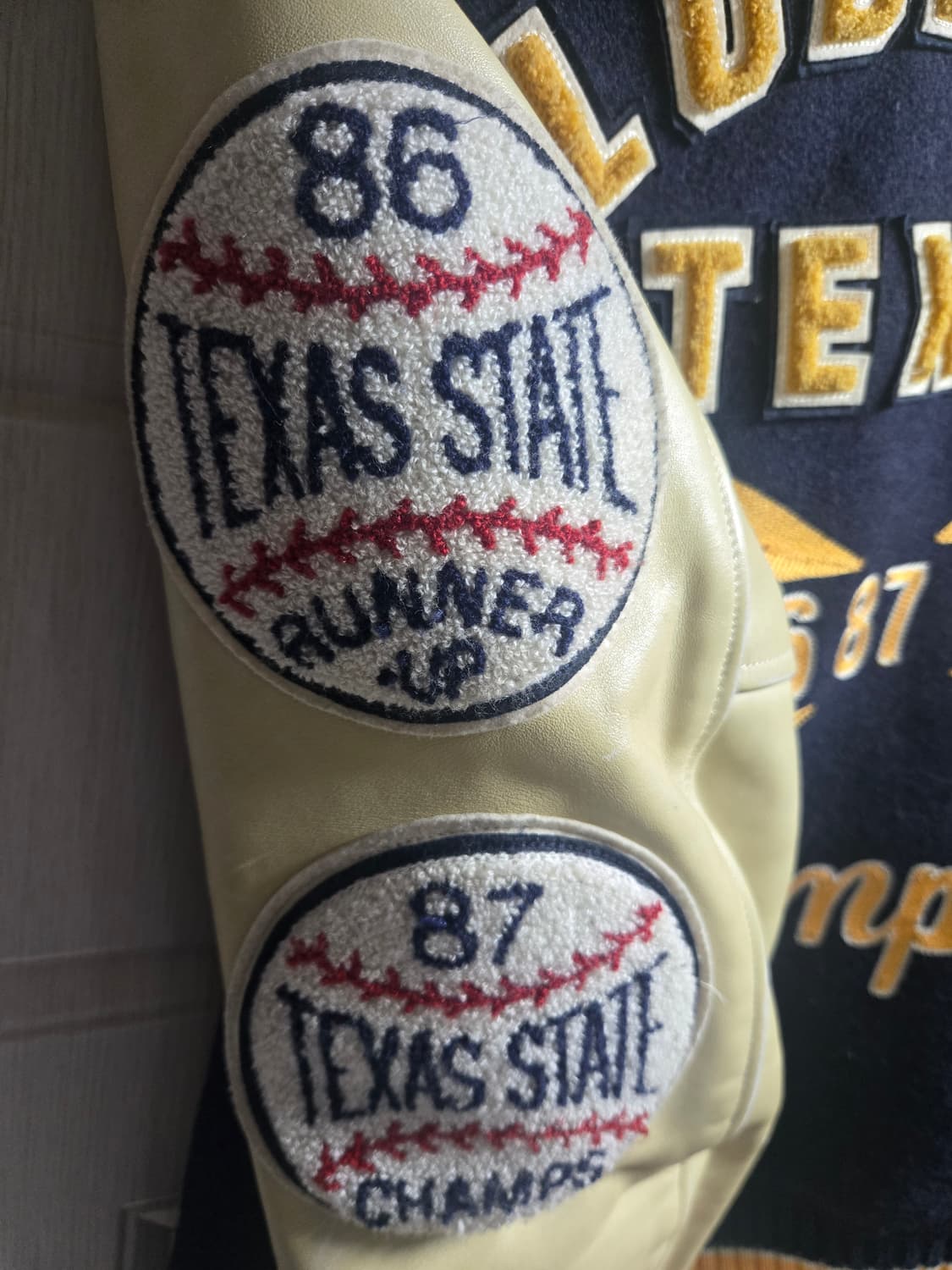 Whitesville 커스텀 풀데코 레터맨 자켓 상품이미지7