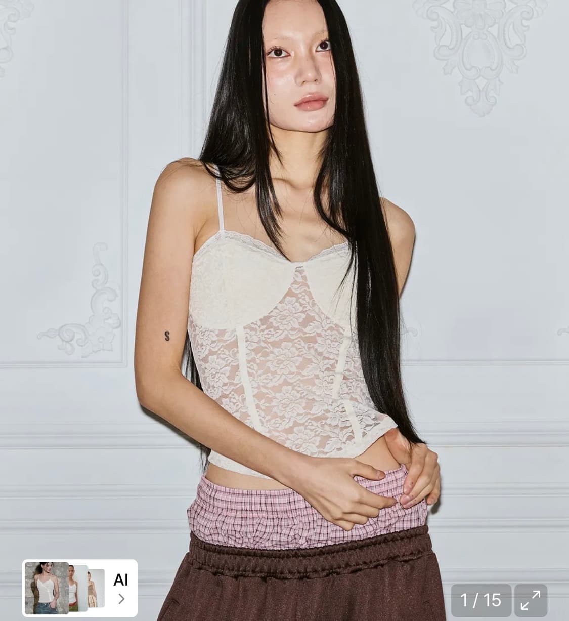 LACE SPAN CORSET [IVORY] 상품이미지1
