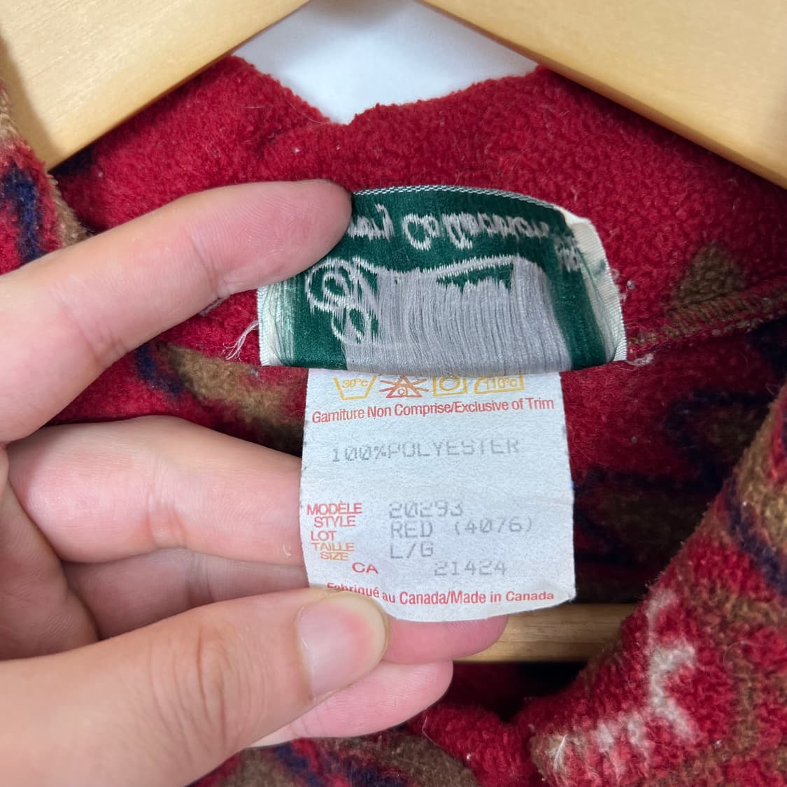 1990s Tradition Canada 플리스 셔츠 상품이미지6