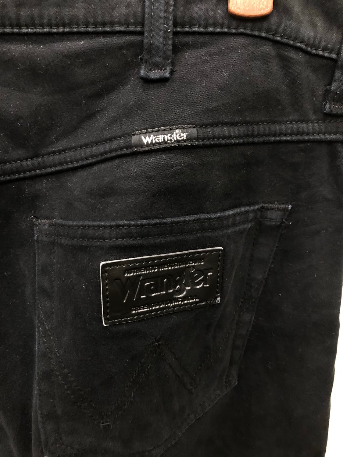 랭글러 블랙 코튼 팬츠 상품이미지3