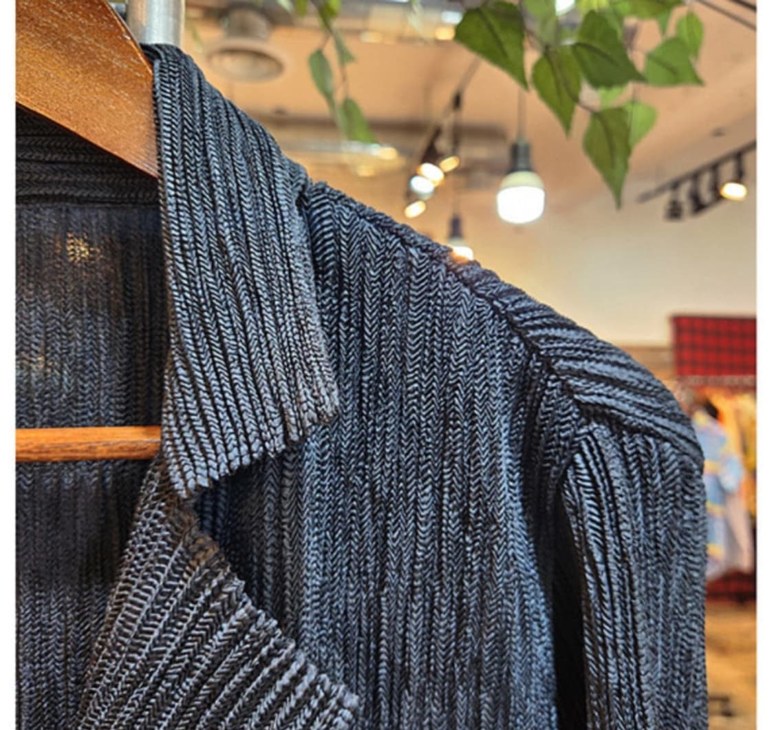 SPECCHIO pleats 스피치오 플리츠 블랙 카라 자켓 상품이미지5