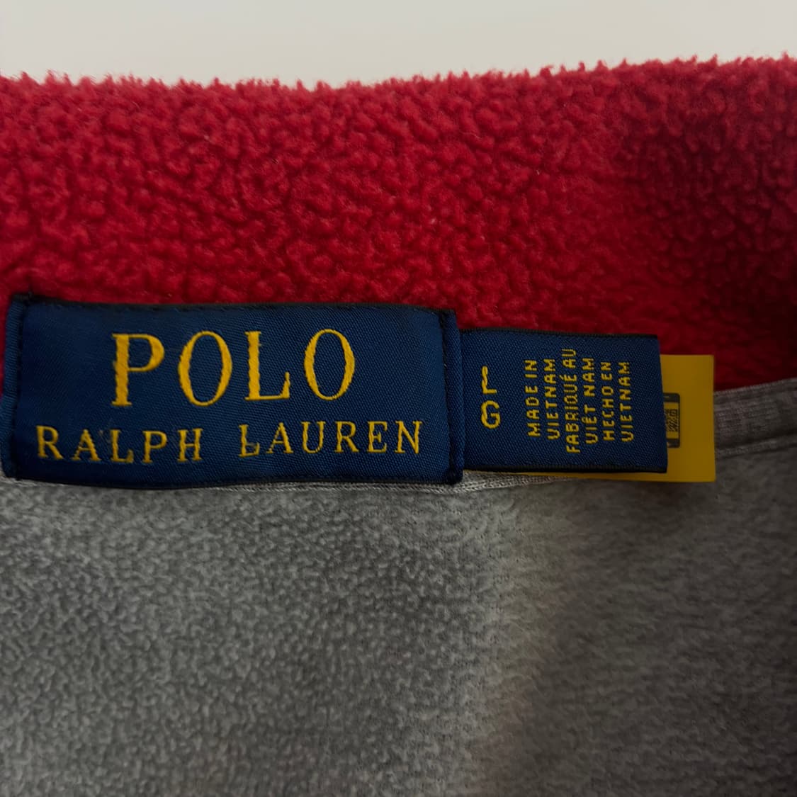 Polo  폴로 랄프로렌 빅로고 성조기 반집업 후리스    상품이미지7