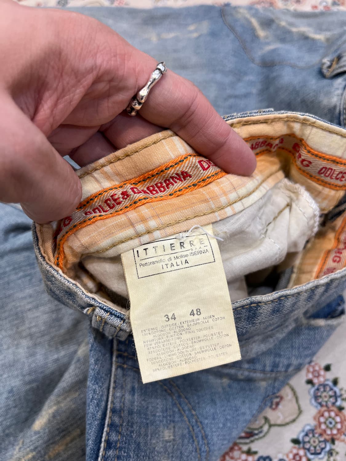 돌체앤가바나 00s 디스트로이드 데님팬츠 상품이미지7