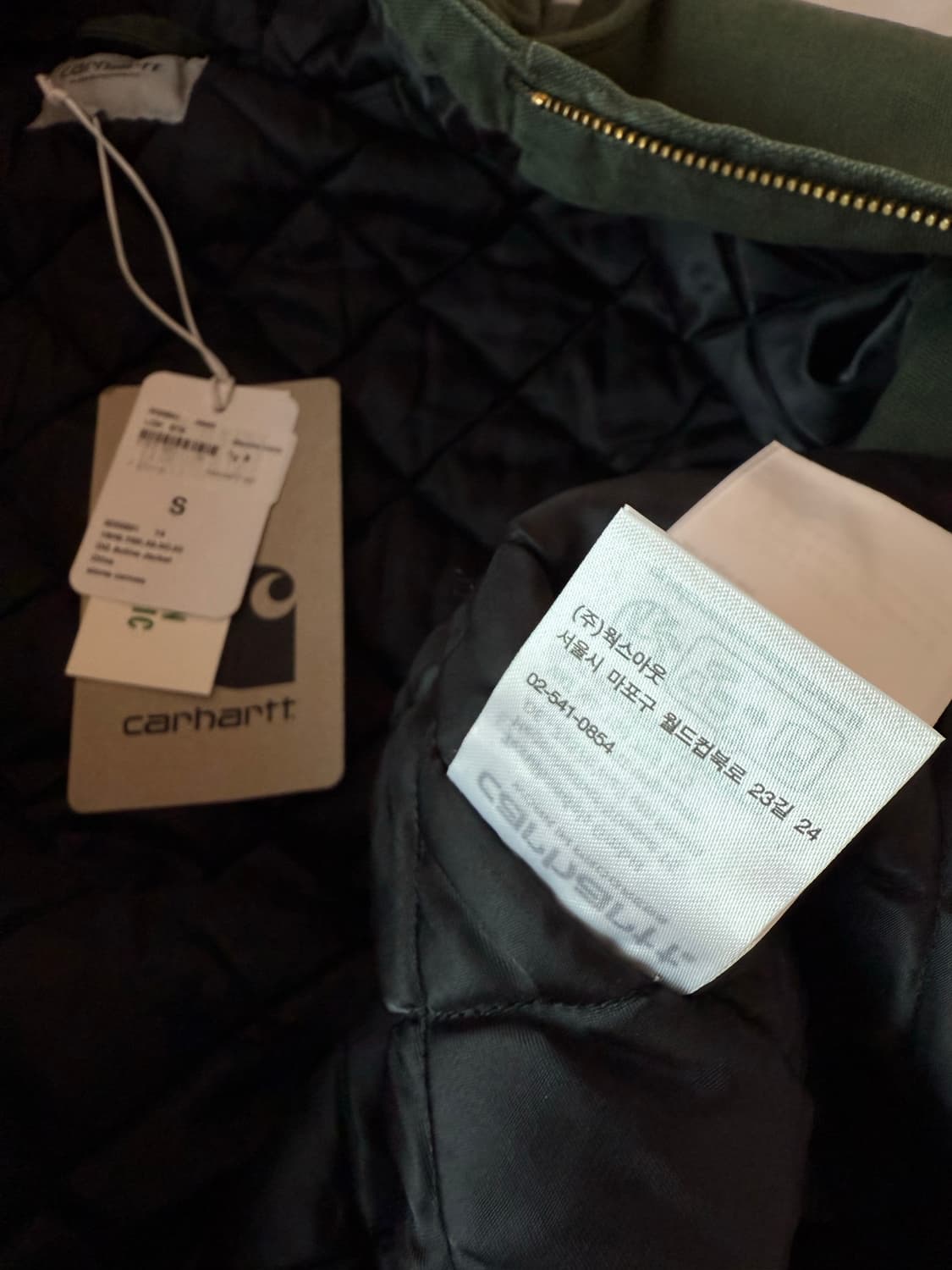 칼하트 WIP OG 액티브 자켓 올리브 S사이즈 상품이미지4