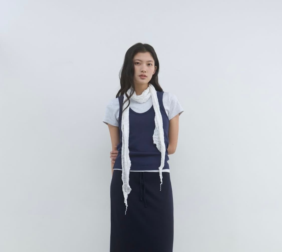 아유서울 슬리브리스 네이비 sleeveless t-shirt navy 상품이미지1