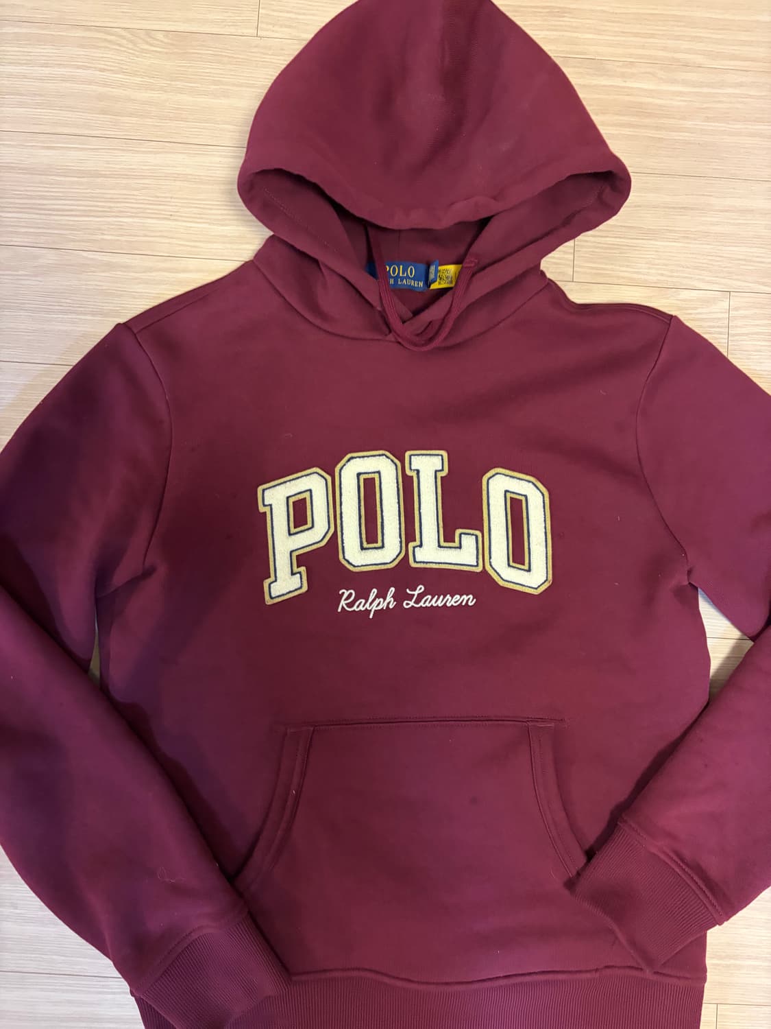 폴로 버건디 후드티 상품이미지1