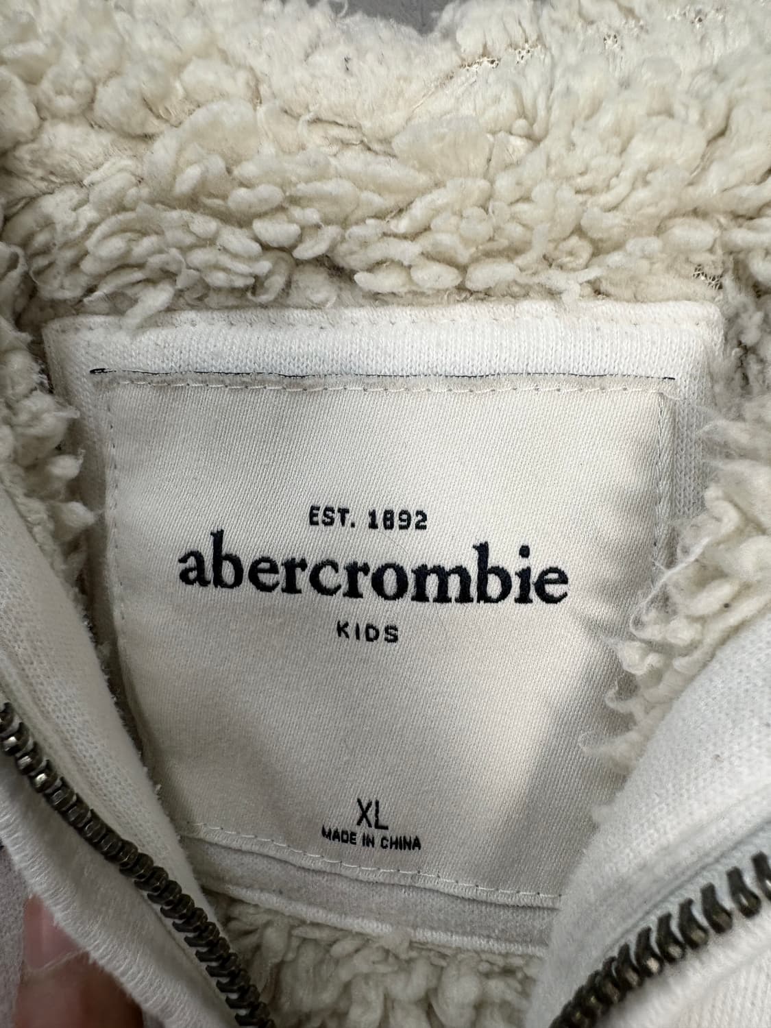 아베크롬비 아치로고 화이트후드집업 A3631 상품이미지5