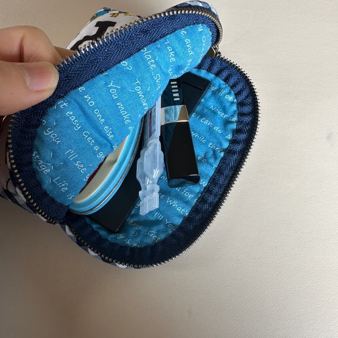 스누피 원단 퀼팅 파우치 / 화장품 or 생리대 파우치 사이즈 상품이미지4