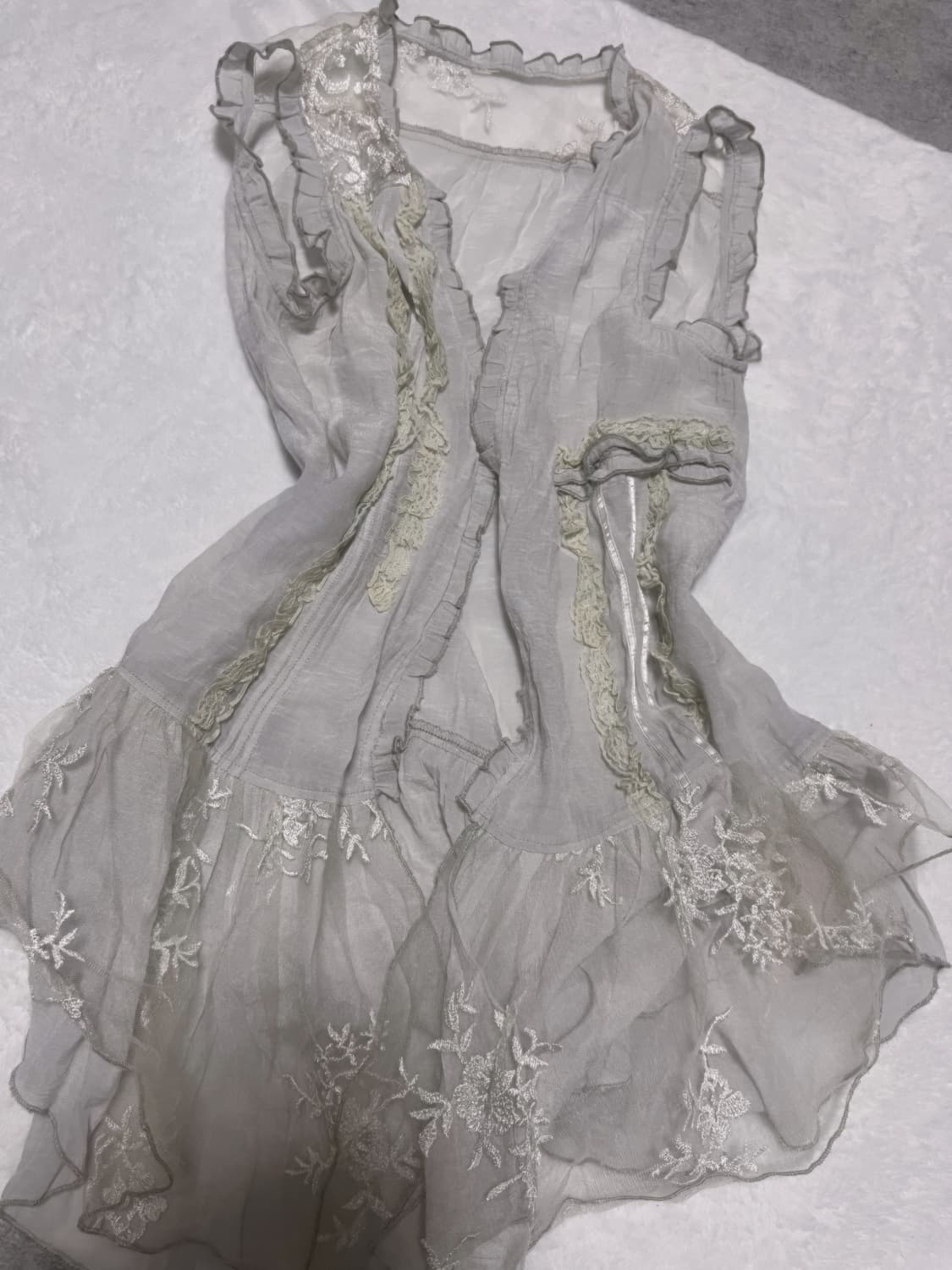 silver lace sleeveless 상품이미지1