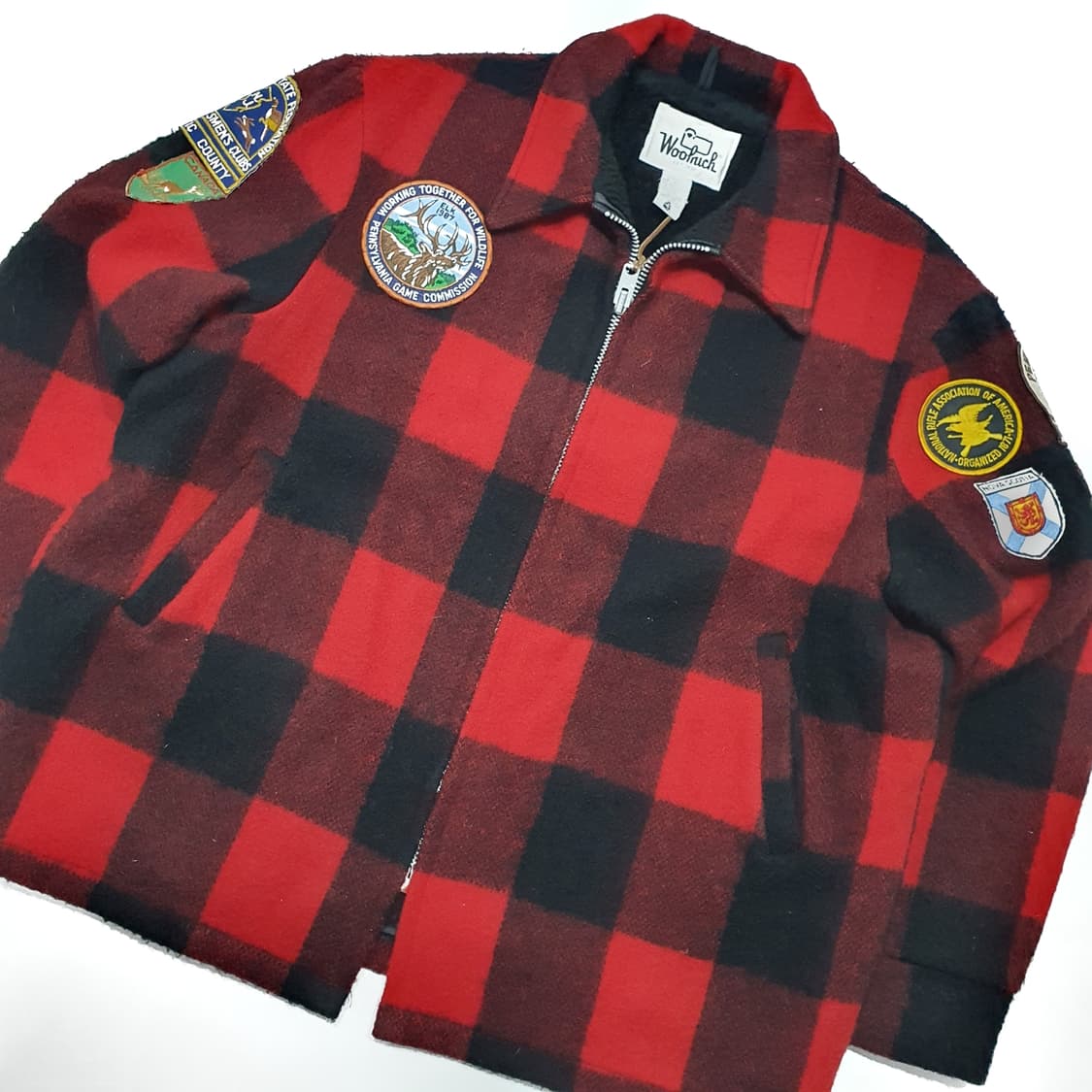 울리치 60~70s 버팔로 울 자켓 패치워크 XL (110~120) 상품이미지3