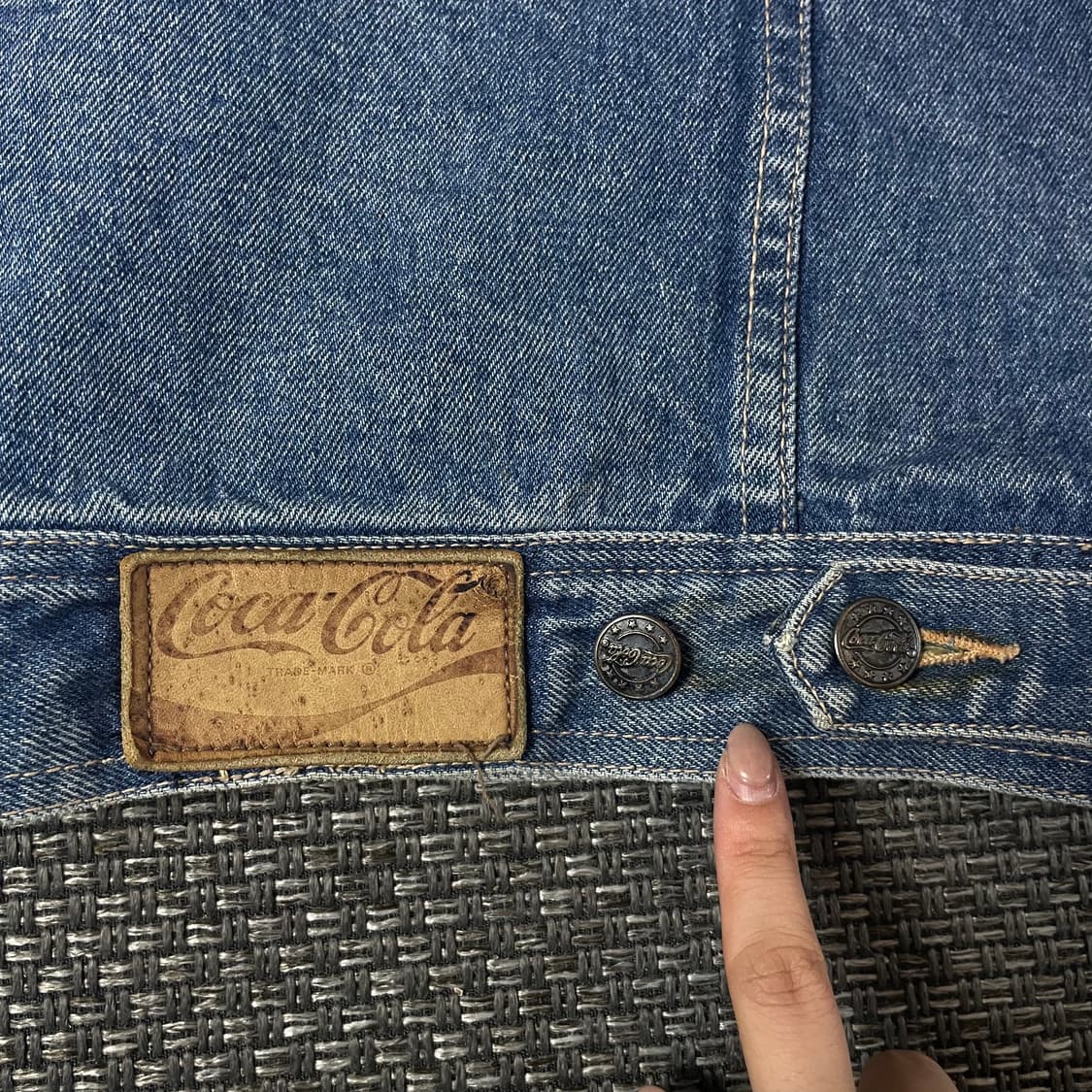 코카콜라 빈티지 투포켓 중청 데님 자켓 상품이미지7