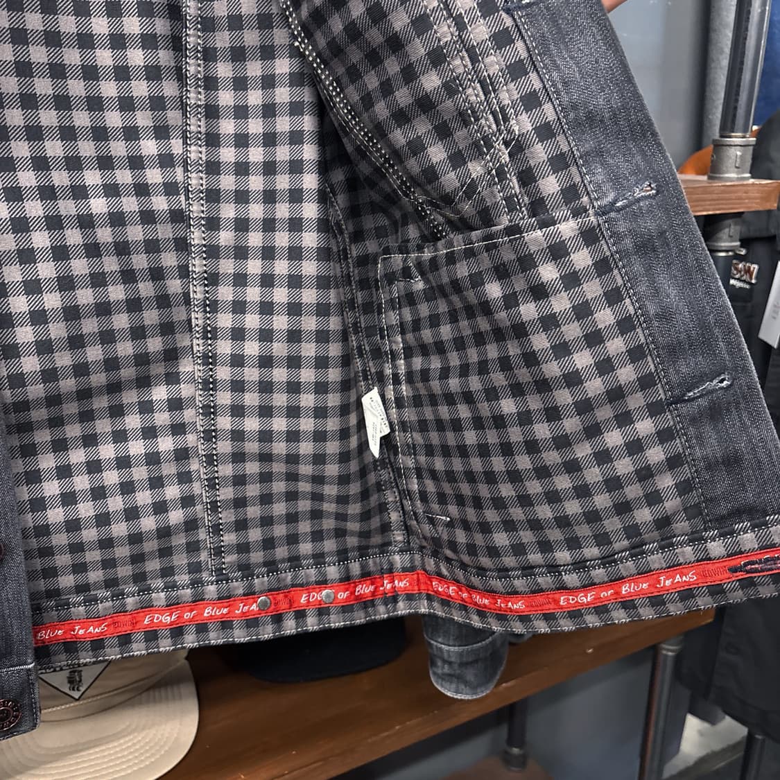 에드윈 Edge Wild Fire 워시드블랙 데님 트러커 자켓 N1090 상품이미지7