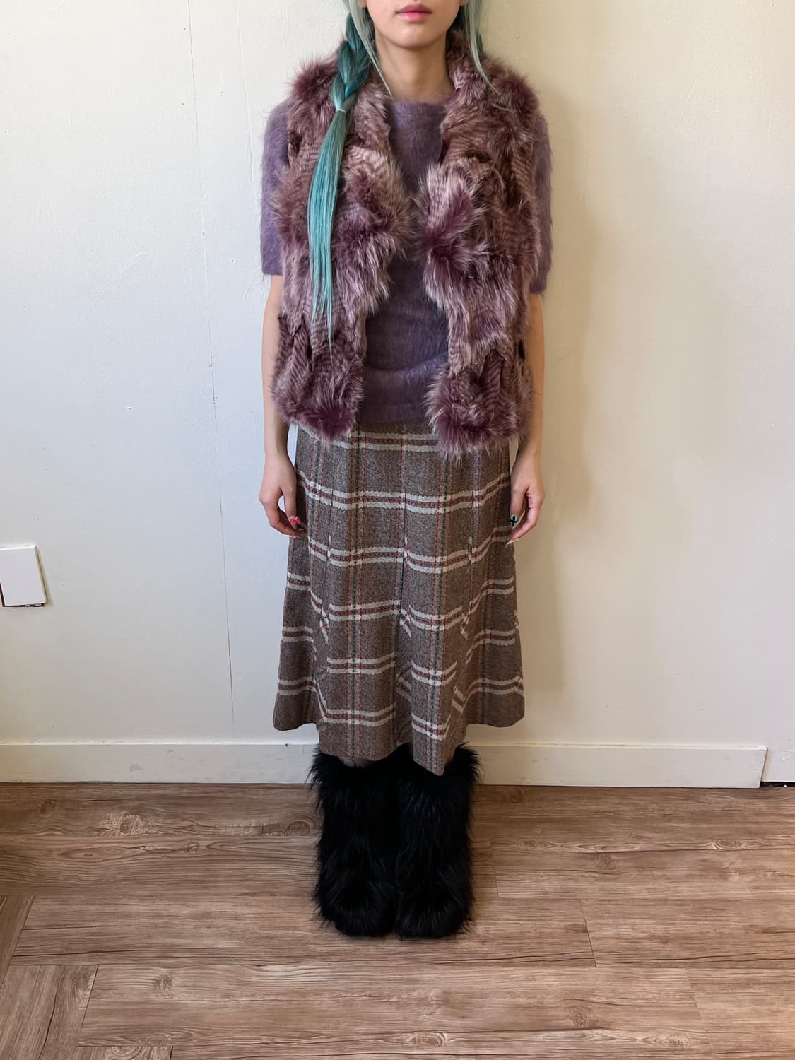 KENZO 라벤더 토끼퍼 베스트 상품이미지6