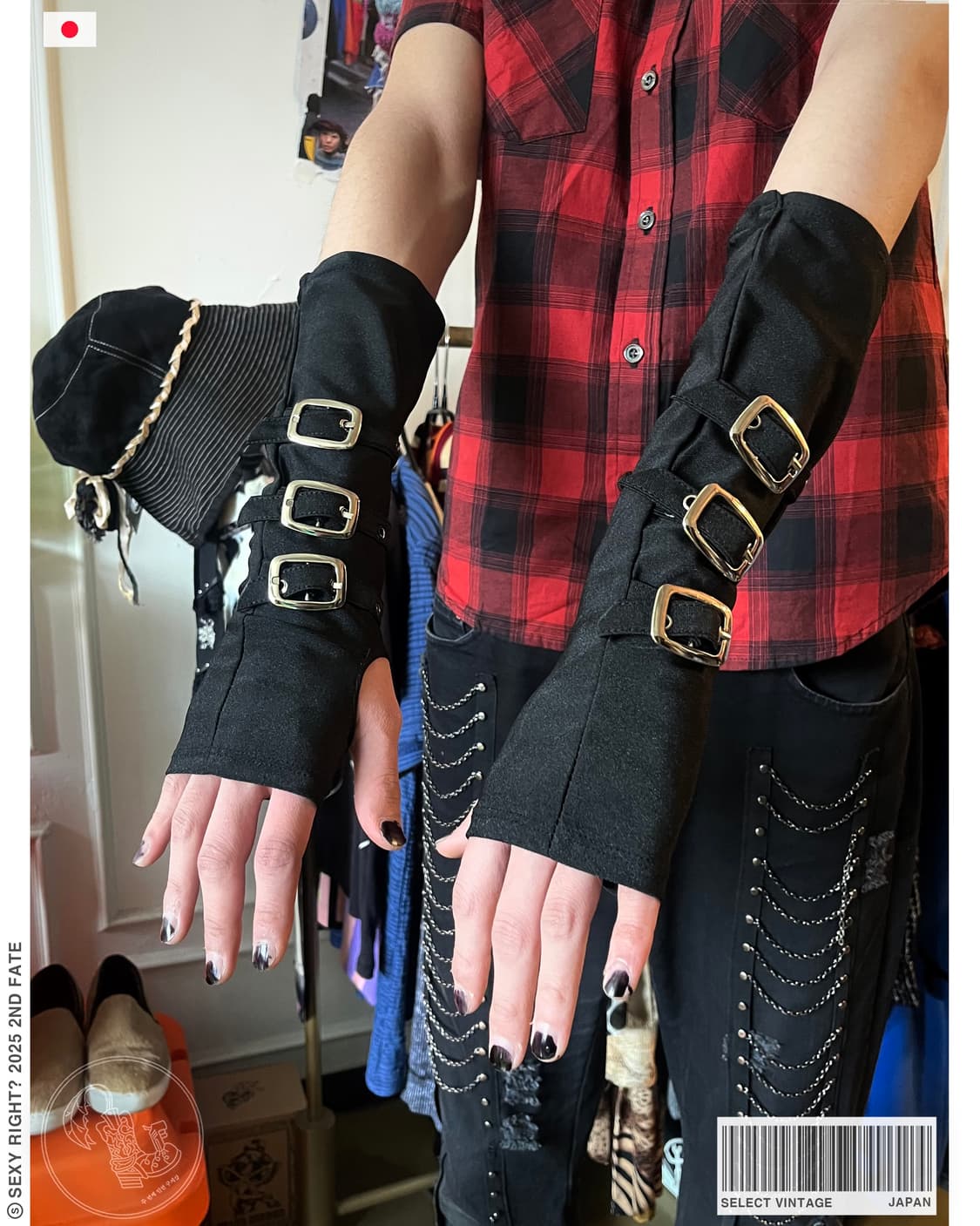 Vintage Punk Bondage Hand Warmer Gloves 상품이미지1